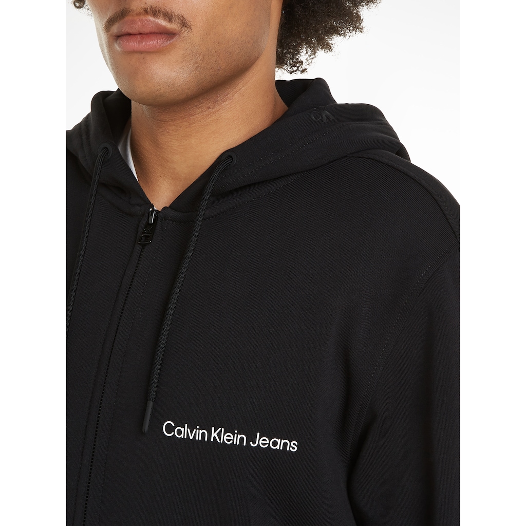 Calvin Klein Jeans Sweatshirt »INSTITUTIONAL ZIP THROUGH HOODIE«, mit Logomarkenlabel