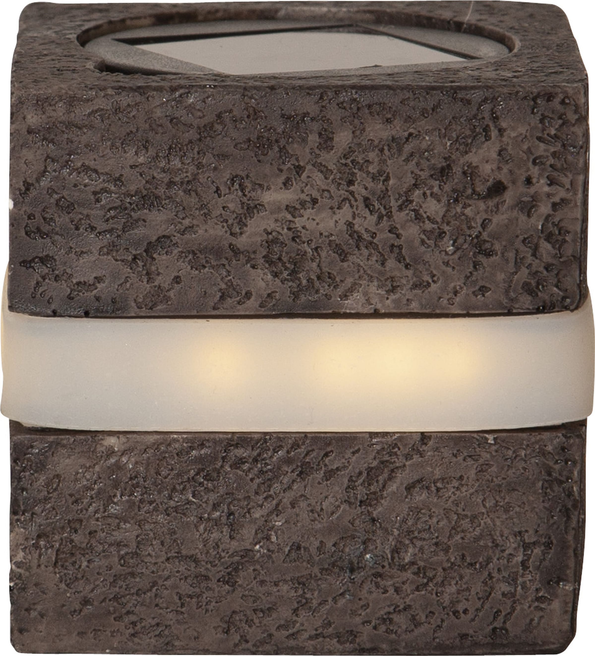 Parforce Traditional Hunting LED Solarleuchte »Solar-Dekoration Stonecube« LED-Board 1 Stk. Warmweiß 2er-Set Solar-Leuchtsteine, Steinoptik, Dämmerungssensor