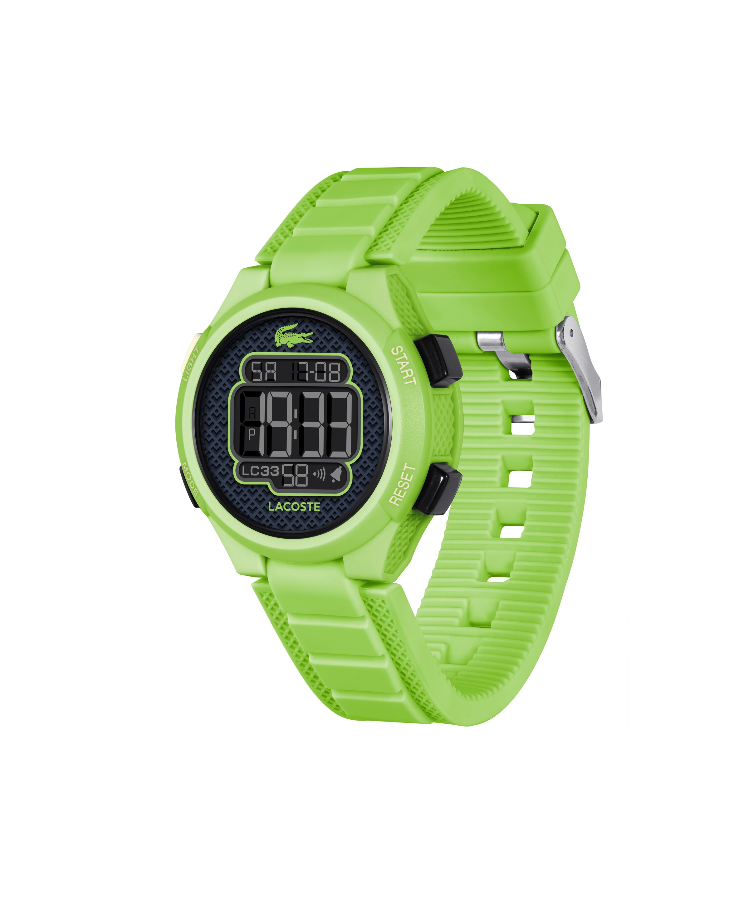 Lacoste Chronograph »LC33«, Quarzuhr, Armbanduhr, Silikonarmband, digital, Stoppfunktion