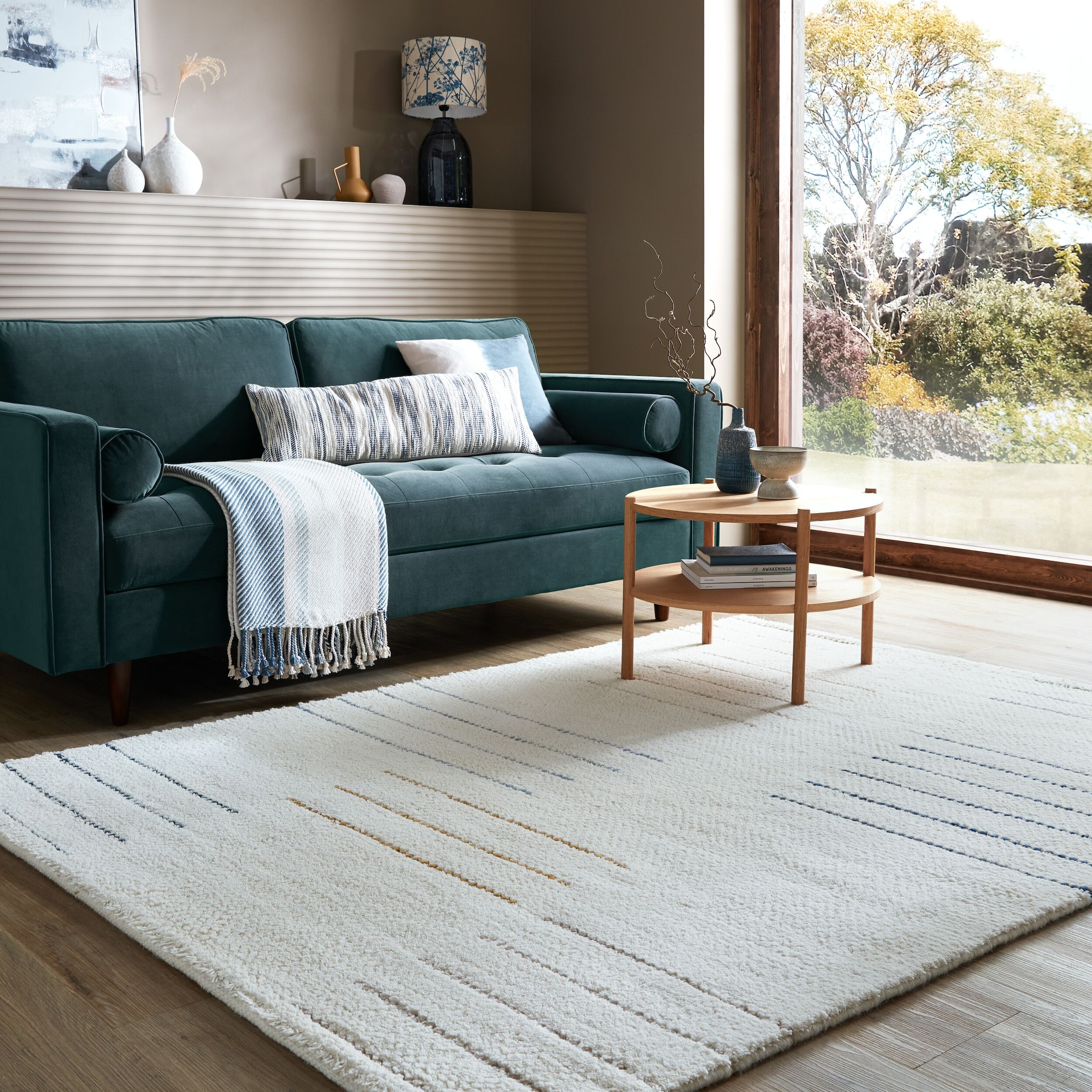 FLAIR RUGS Wollteppich »Dottie Geometric«, rechteckig, 6 mm Höhe, natürlich wärmeisolierend