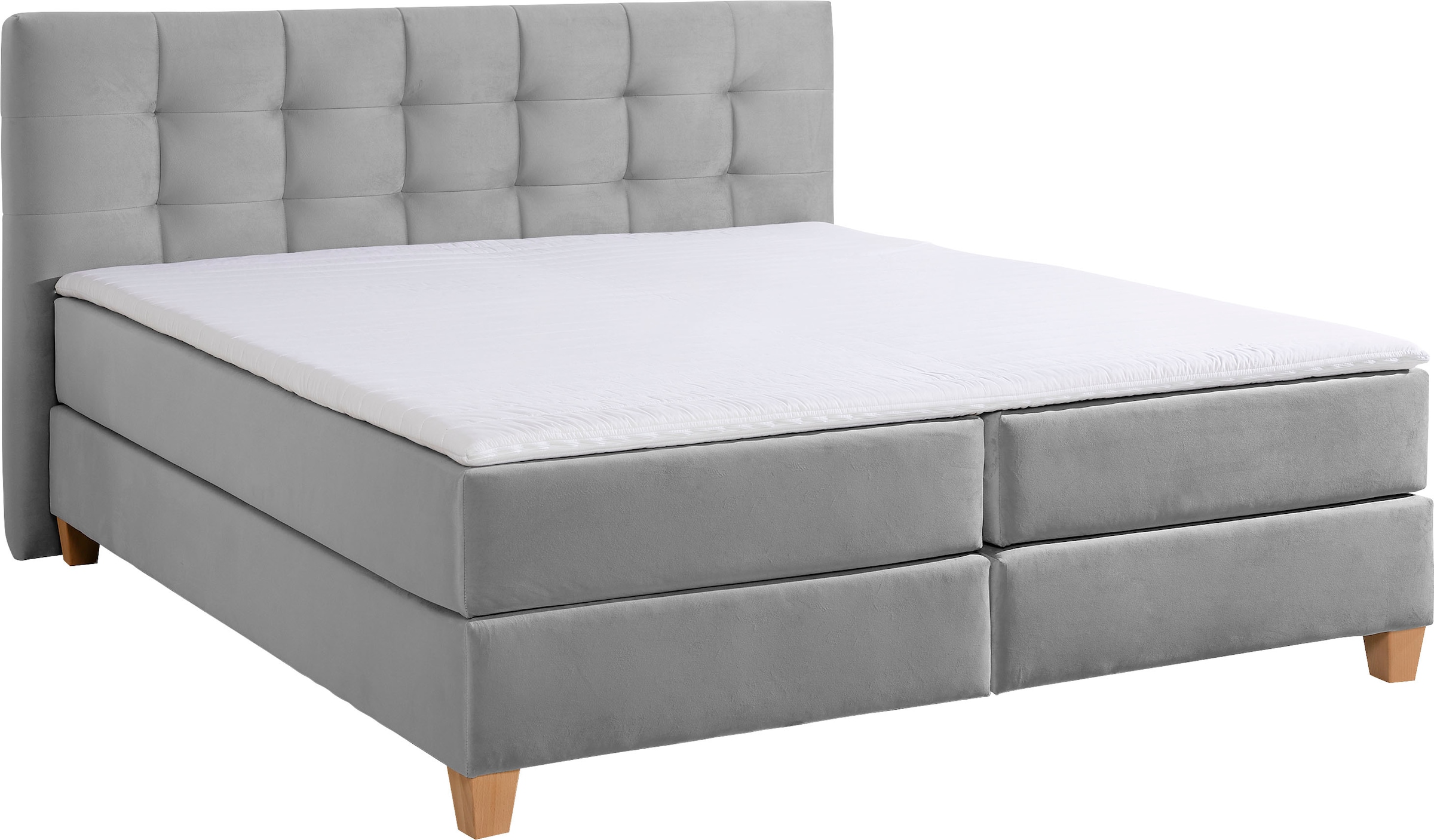 Home affaire Boxspringbett »Moulay«, inkl. Topper, in Überlänge 220 cm, 3 H günstig online kaufen
