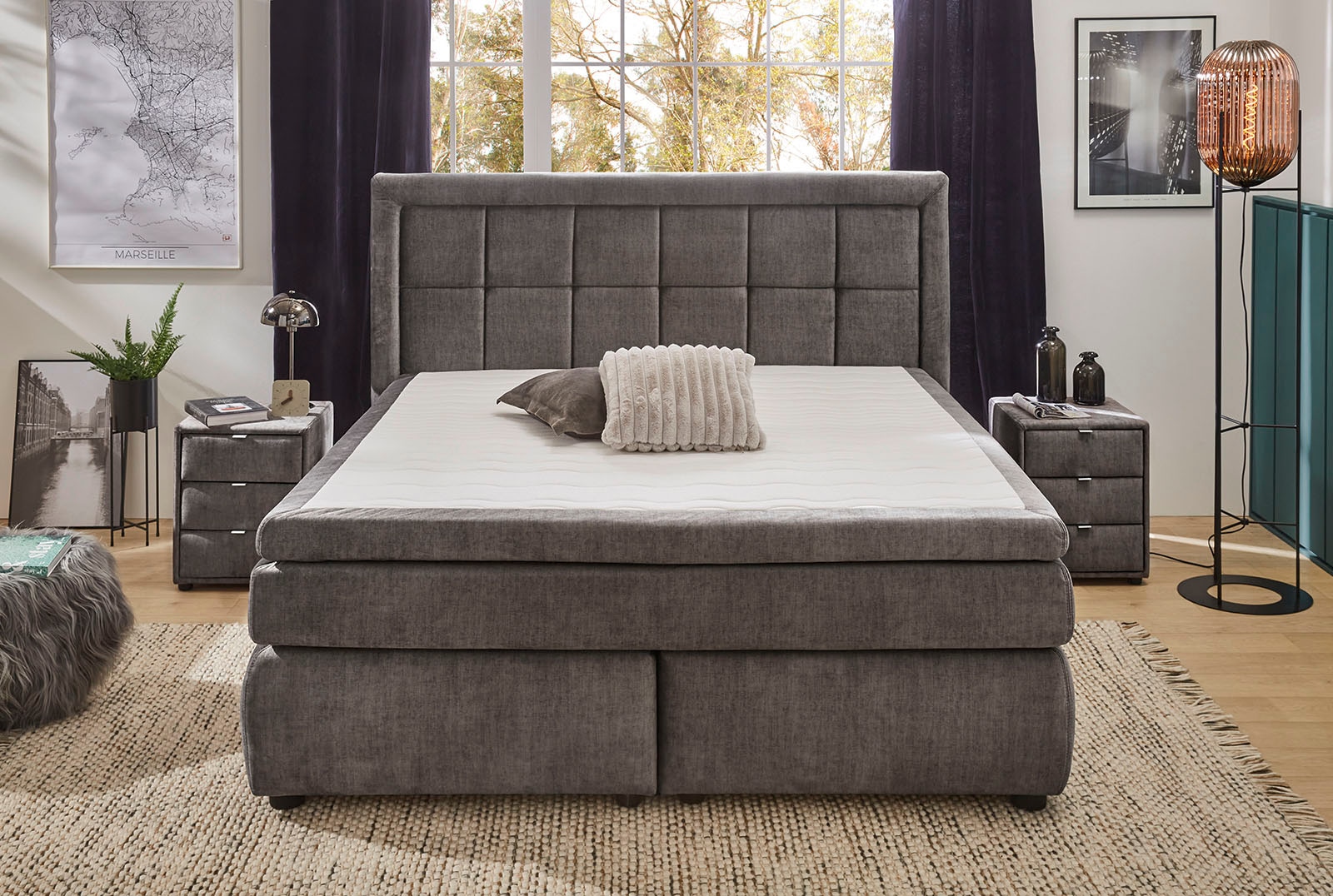 Jockenhöfer Gruppe Boxspringbett »Sophia inklusive 9cm Kaltschaumtopper«, u günstig online kaufen
