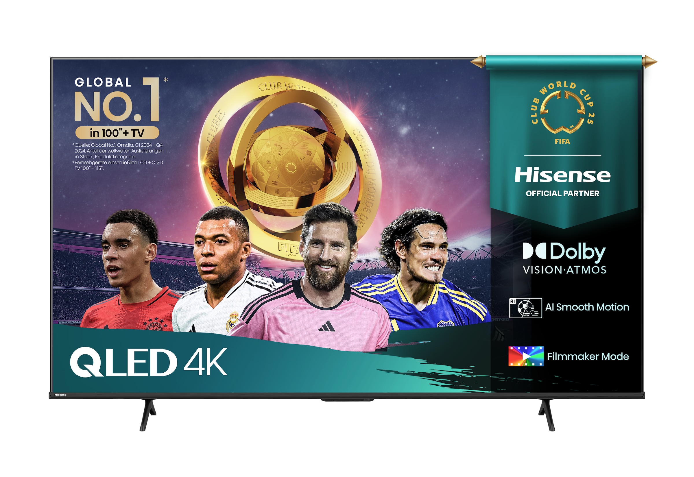 Hisense QLED-Fernseher »65E77Q PRO«, 4K Ultra HD, Smart-TV, 4K UHD QLED
