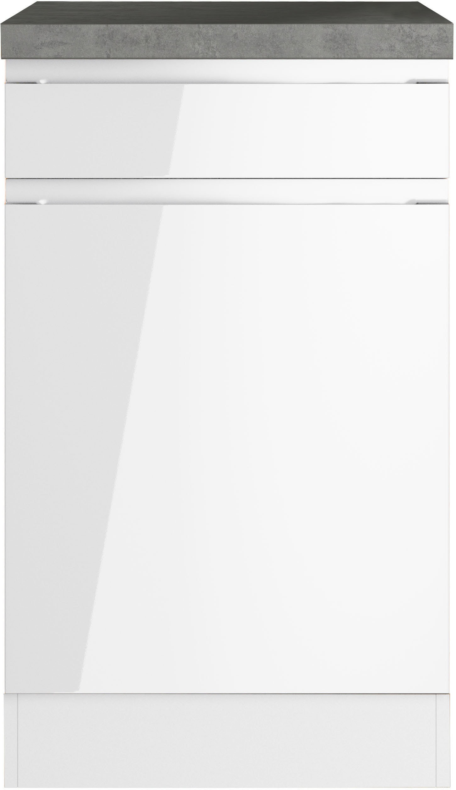 KOCHSTATION Unterschrank »KS-Virginia,neu in verbesserter Ausführung« Stauraum, Softclose, mit CPL-Arbeitsplatte,  Breite 50 cm, 1 Tür, 1 Schubkasten, Soft-Close-Funktion