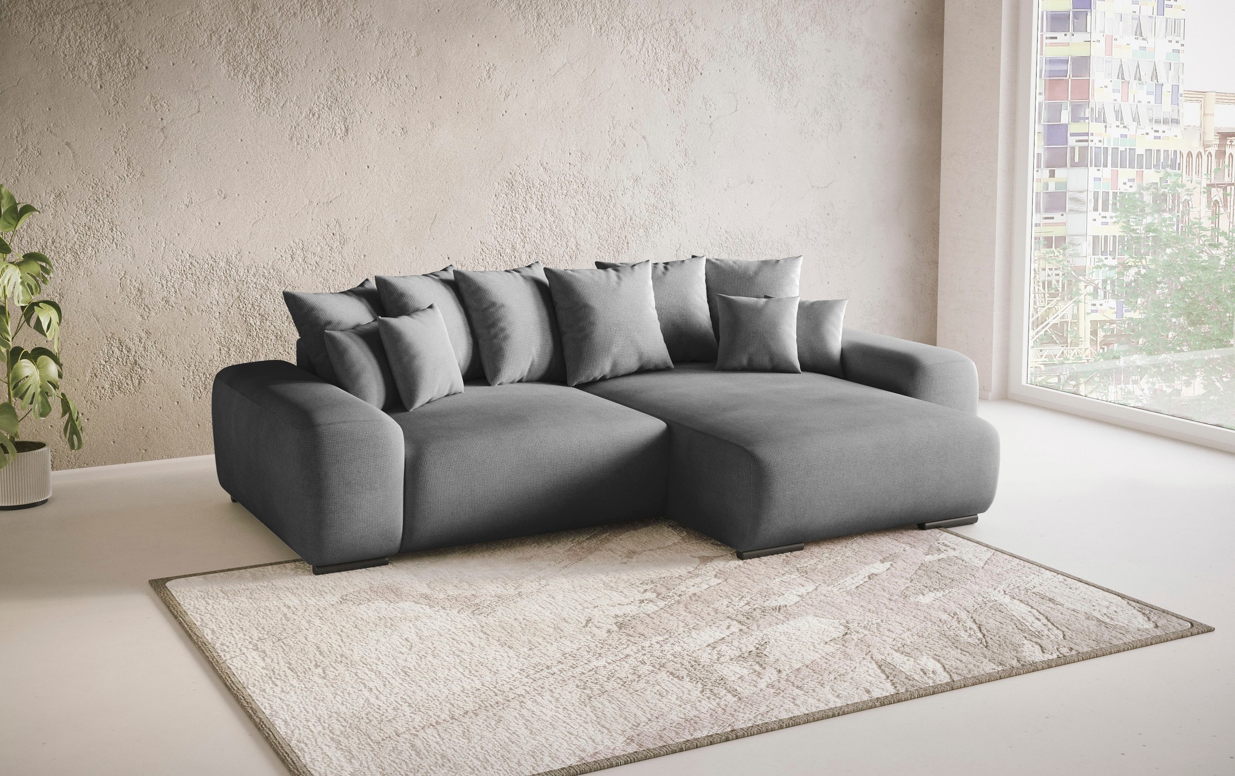 Mr. Couch Ecksofa »Sundance L-Form«, Dauerschläfer mit EasyBett-Schlaffunktion, Bettkasten
