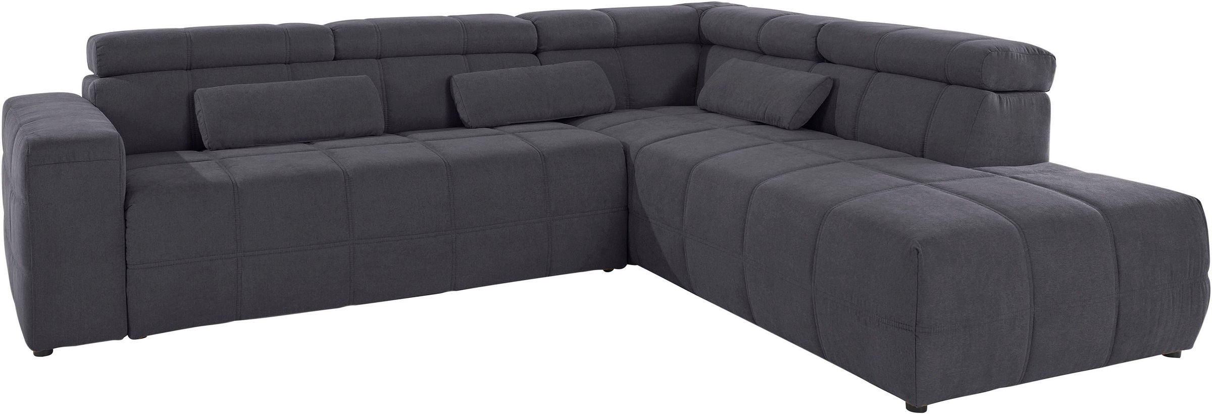 DOMO collection Ecksofa »Brandon L-Form, auch in Leder« inklusive Kopfteilv günstig online kaufen