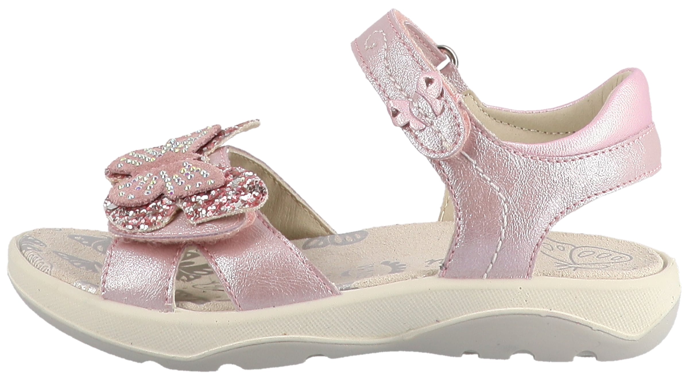 Lurchi Sandale »Farfalla«  , Klettschuh mit Strasssteinen, Größenschablone zum Download