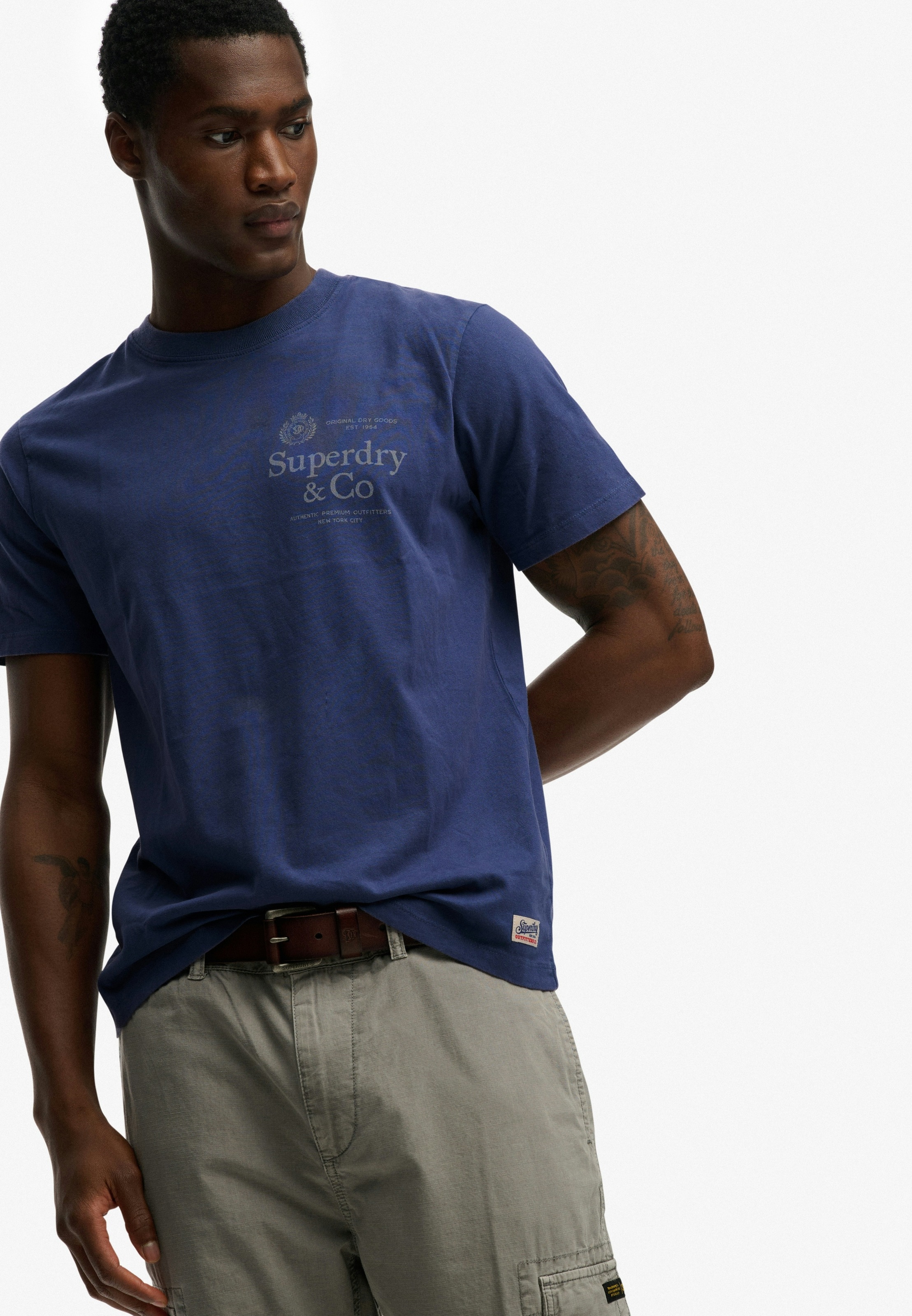 Superdry Rundhalsshirt »1954 Company Relaxed Tee« Baumwolle, relaxed fit