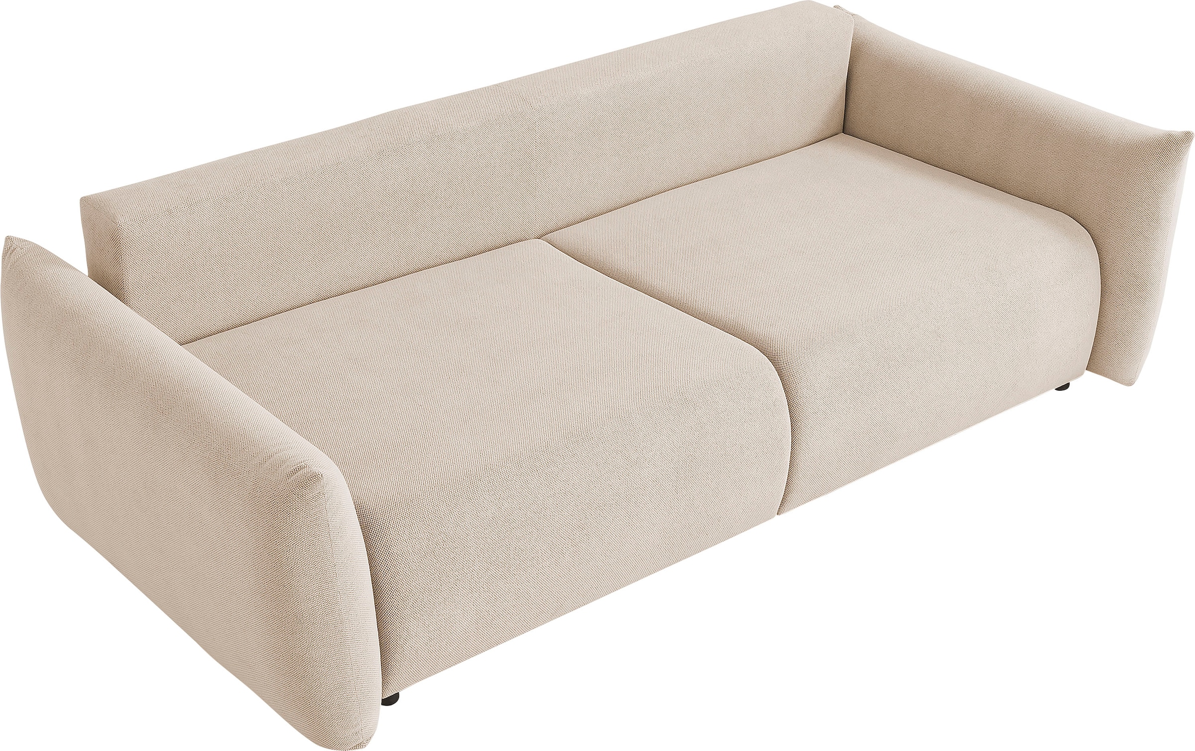 INOSIGN 3-Sitzer »MAVAS Schlafsofa mit Bettkasten«, ca.240/108cm (Liegefläche 212/145 cm), Cord, Chenille, Struktur