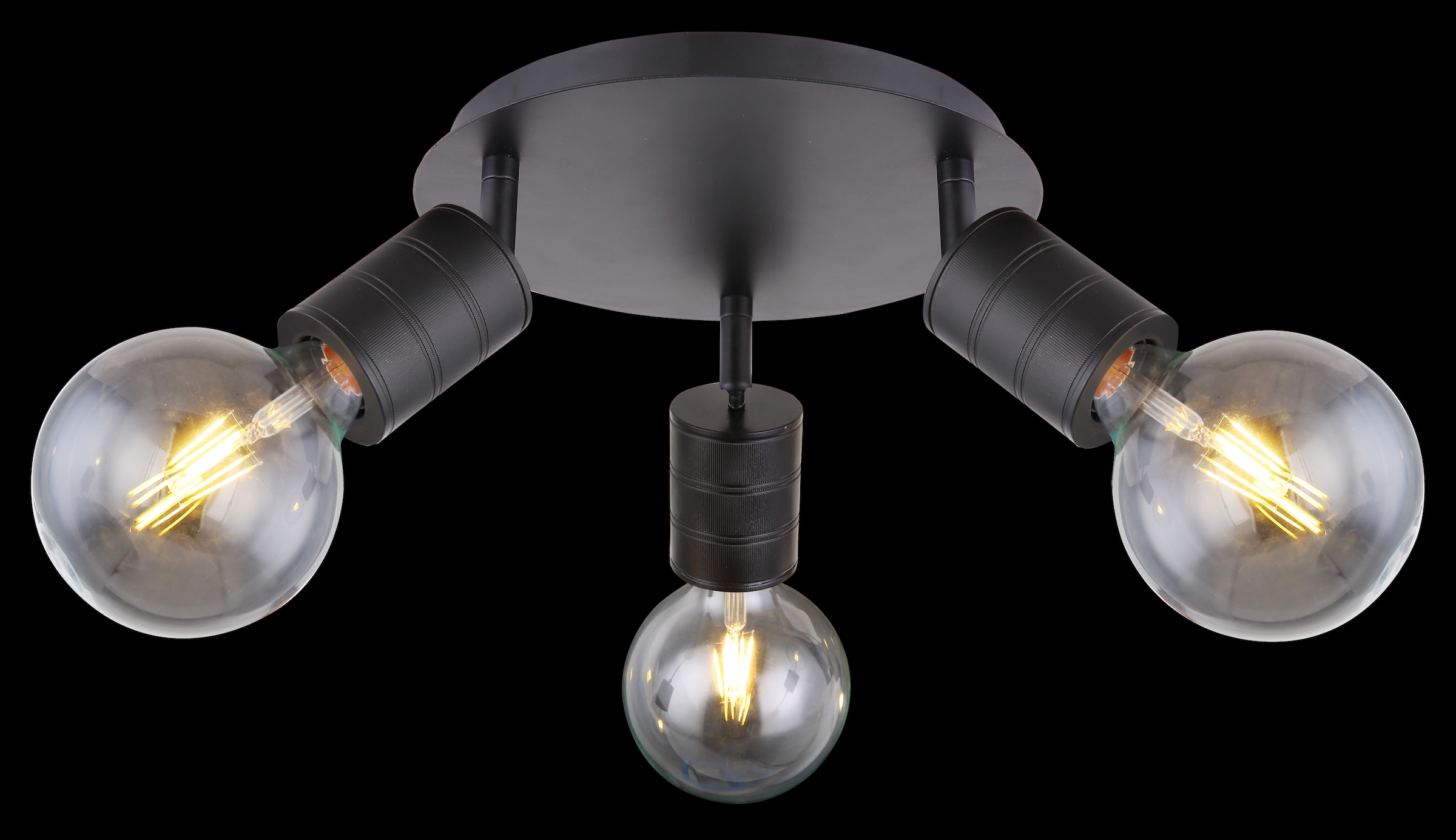 GLOBO LIGHTING Deckenspot »HERMINE« E27 1 Stk. Schwarzer Strahler mit Aluminium, minimalistisch