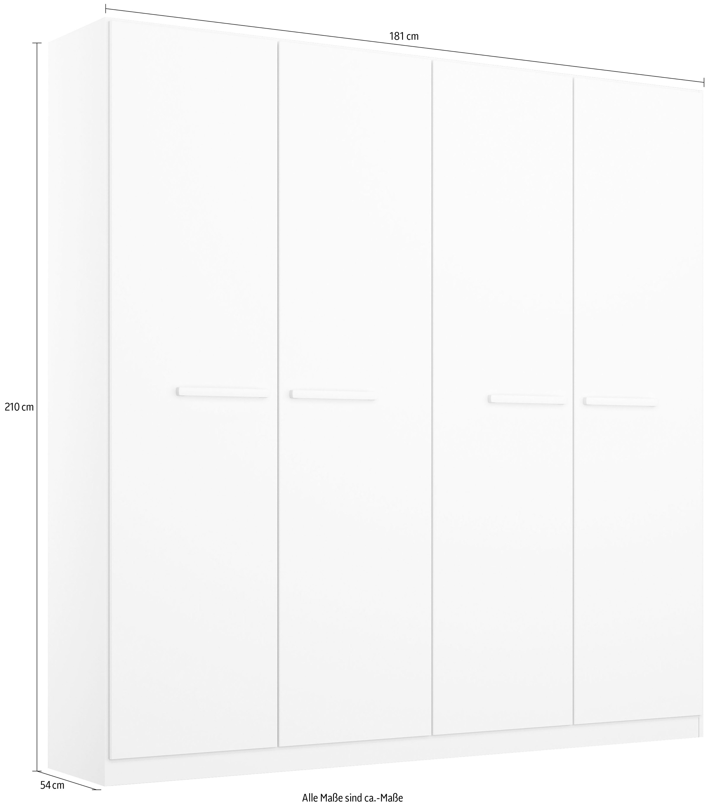 rauch Drehtürenschrank »Kleiderschrank Schrank Garderobe Garderobenschrank Stauraumwunder MODI«, optional mit Spiegel MADE IN GERMANY