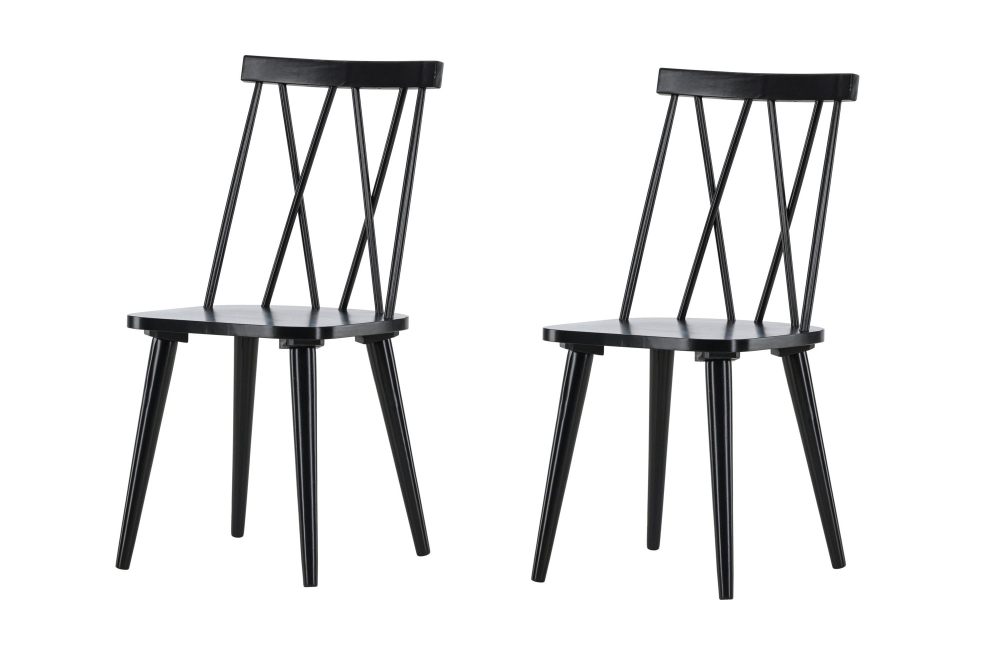 Venture Home Esszimmerstuhl »Mariette, 2er-Set Esszimmerstühle aus Gummibaumholz, ergonomisch« () 2 Stk.Holzstuhl, Massivholz, ergonomische Form, langlebig, alltagstauglich