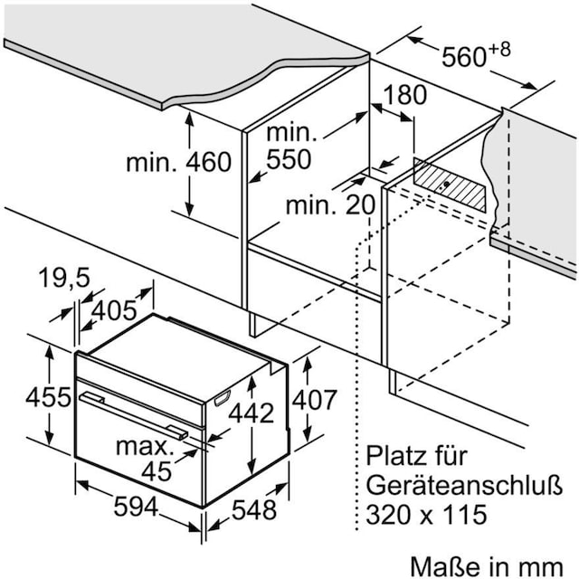 BOSCH Dampfbackofen »CSG636BS3«, 8, mit Teleskopauszug nachrüstbar,  ecoClean Direct, mit softClose online bestellen