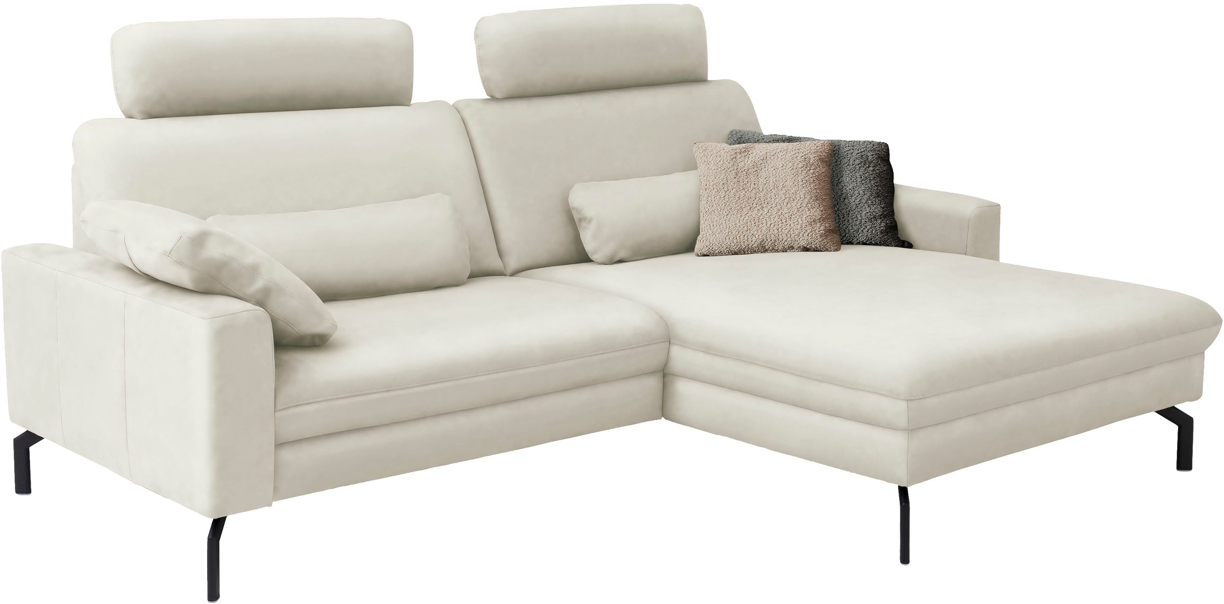 Die PlanBar Ecksofa »PN-EM20028 L-Form mit Kopfstützen«, wahlweise mit motorischem Canape