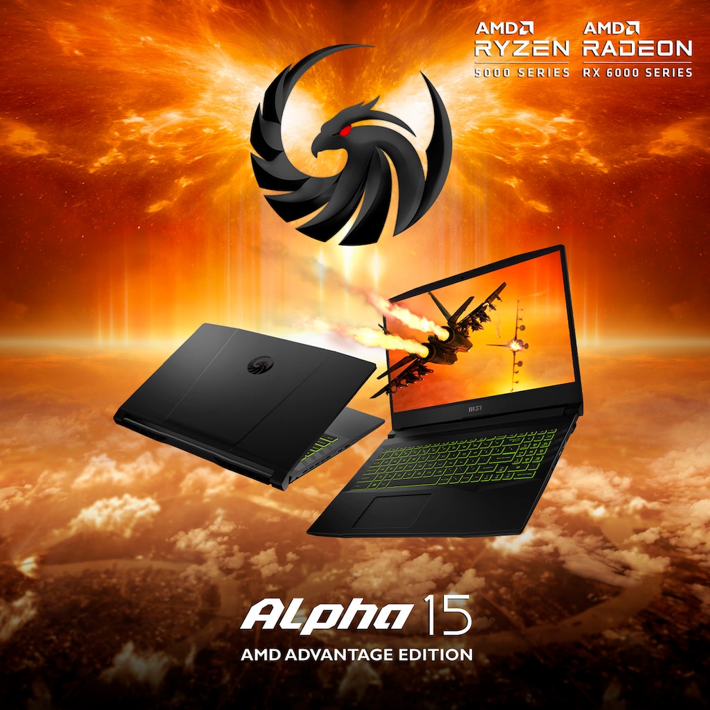 MSI Notebook »Alpha 15 B5EEK-005«, 39,6 cm, / 15,6 Zoll, AMD, Ryzen 7, Radeon RX, 512 GB SSD