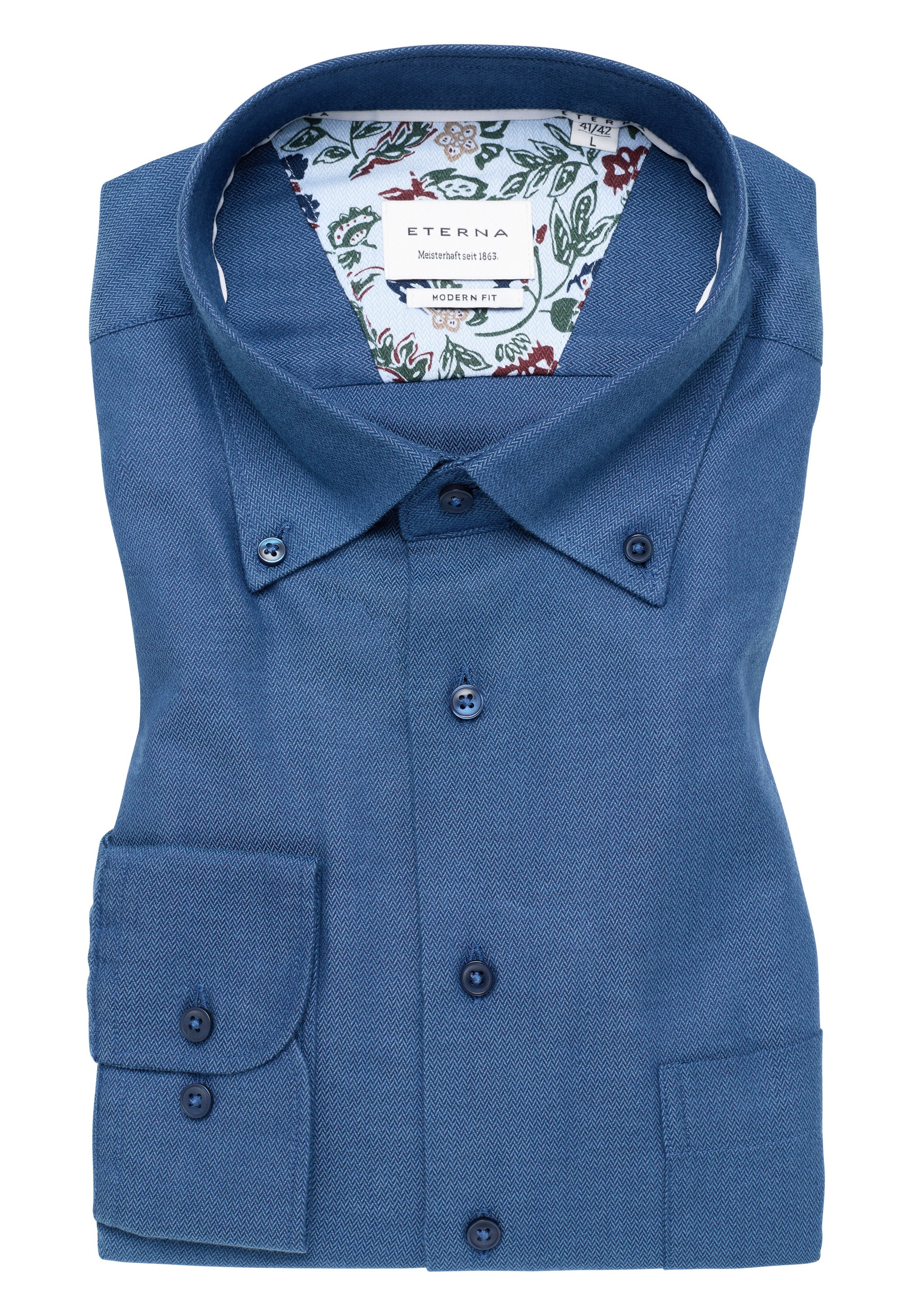 Eterna Langarmhemd »MODERN FIT« EASY IRON (bügelleicht)