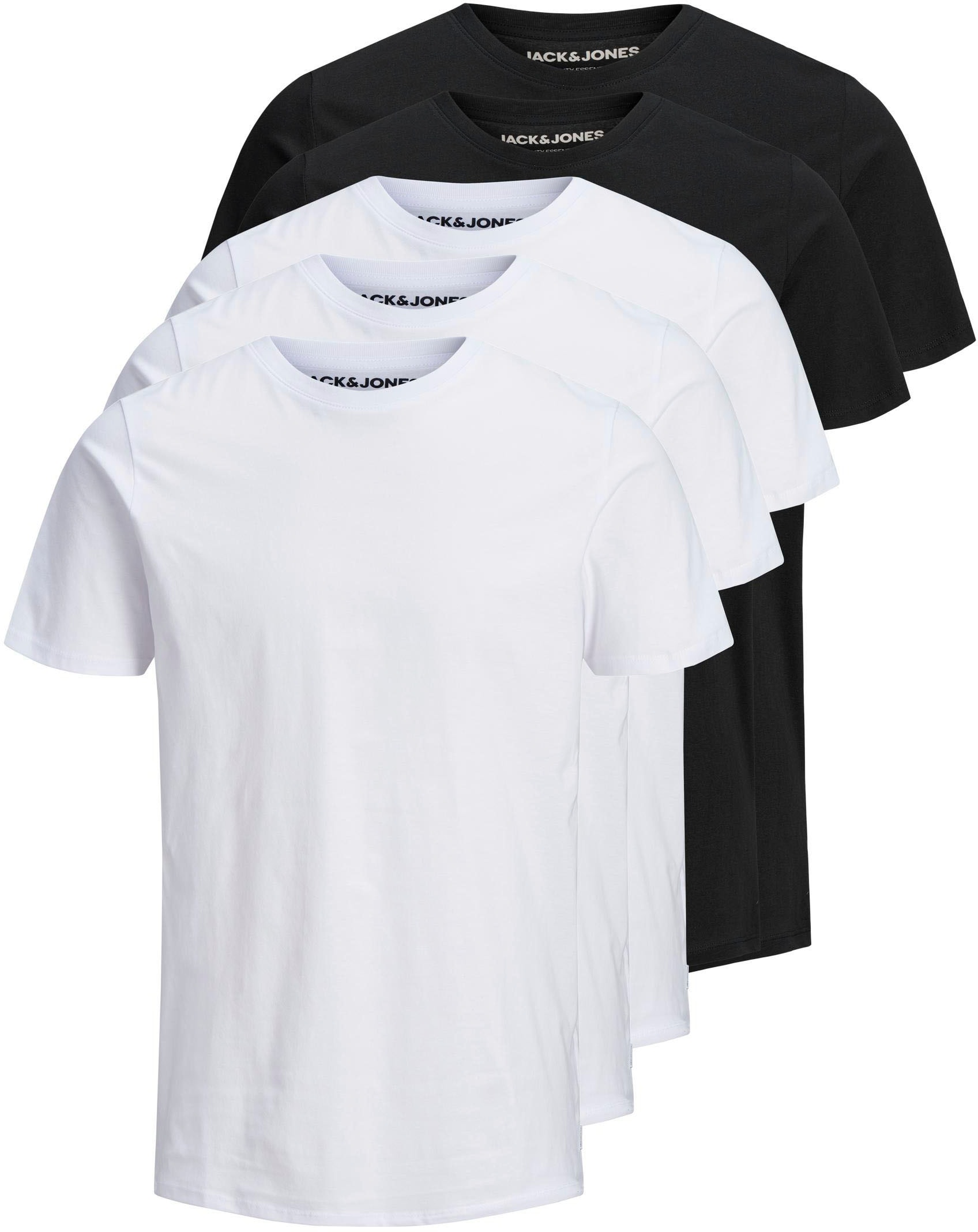 Jack & Jones T-Shirt »ORGANIC BASIC TEE«, (Packung, 5 tlg., 5er-Pack)