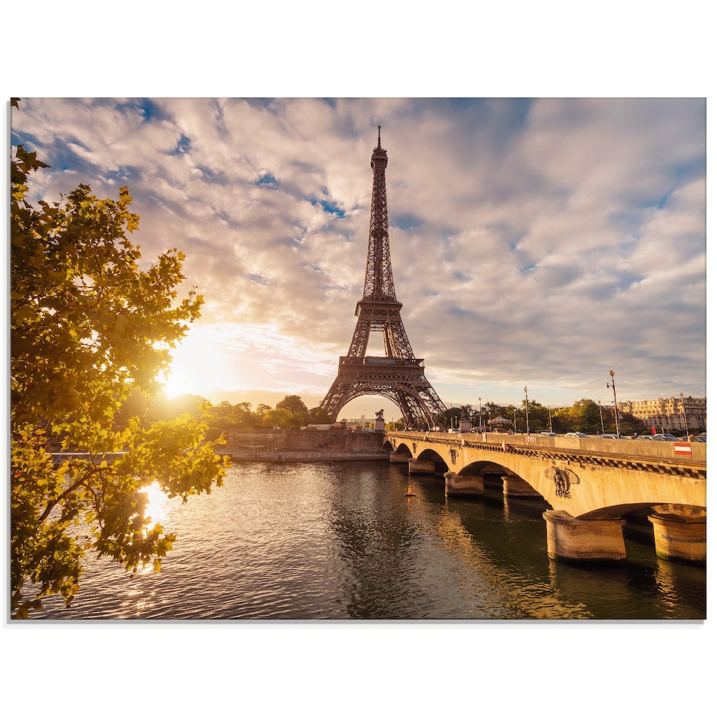 Artland Glasbild »Paris Eiffelturm II«, Gebäude, (1 St.)
