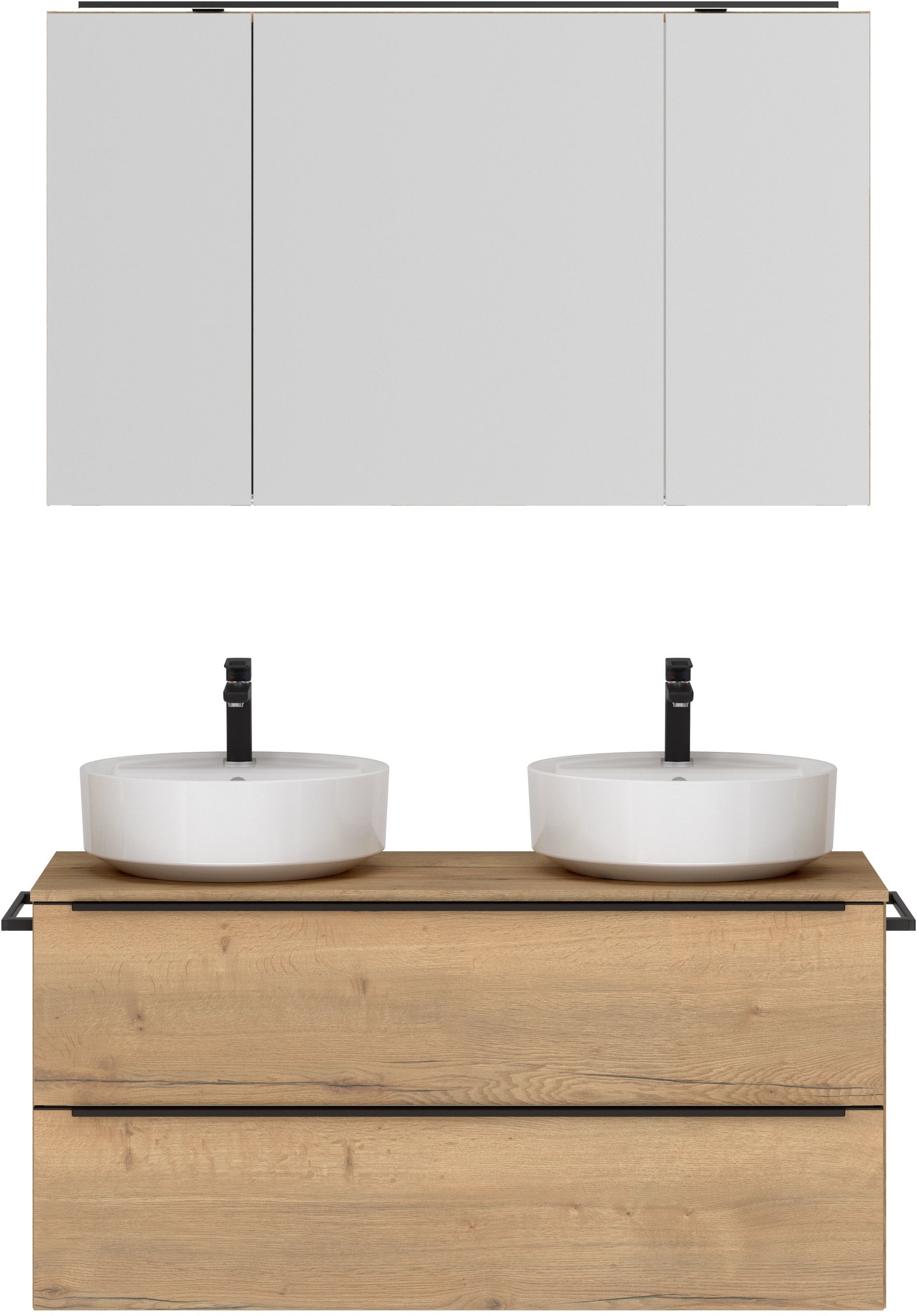 nobilia® Badmöbel-Set »Alvene« vormontiert, mit Soft-Close, 2 Stk. tlg. günstig online kaufen