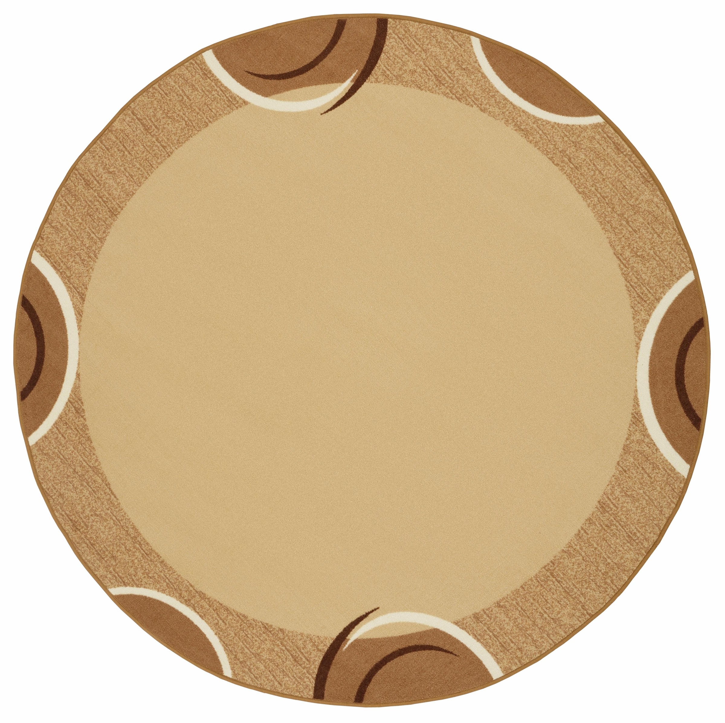 THEKO Teppich »Loures«, rund, 6 mm Höhe, Kurzflor, mit moderner Bordüre, ideal im Wohnzimmer & Schlafzimmer