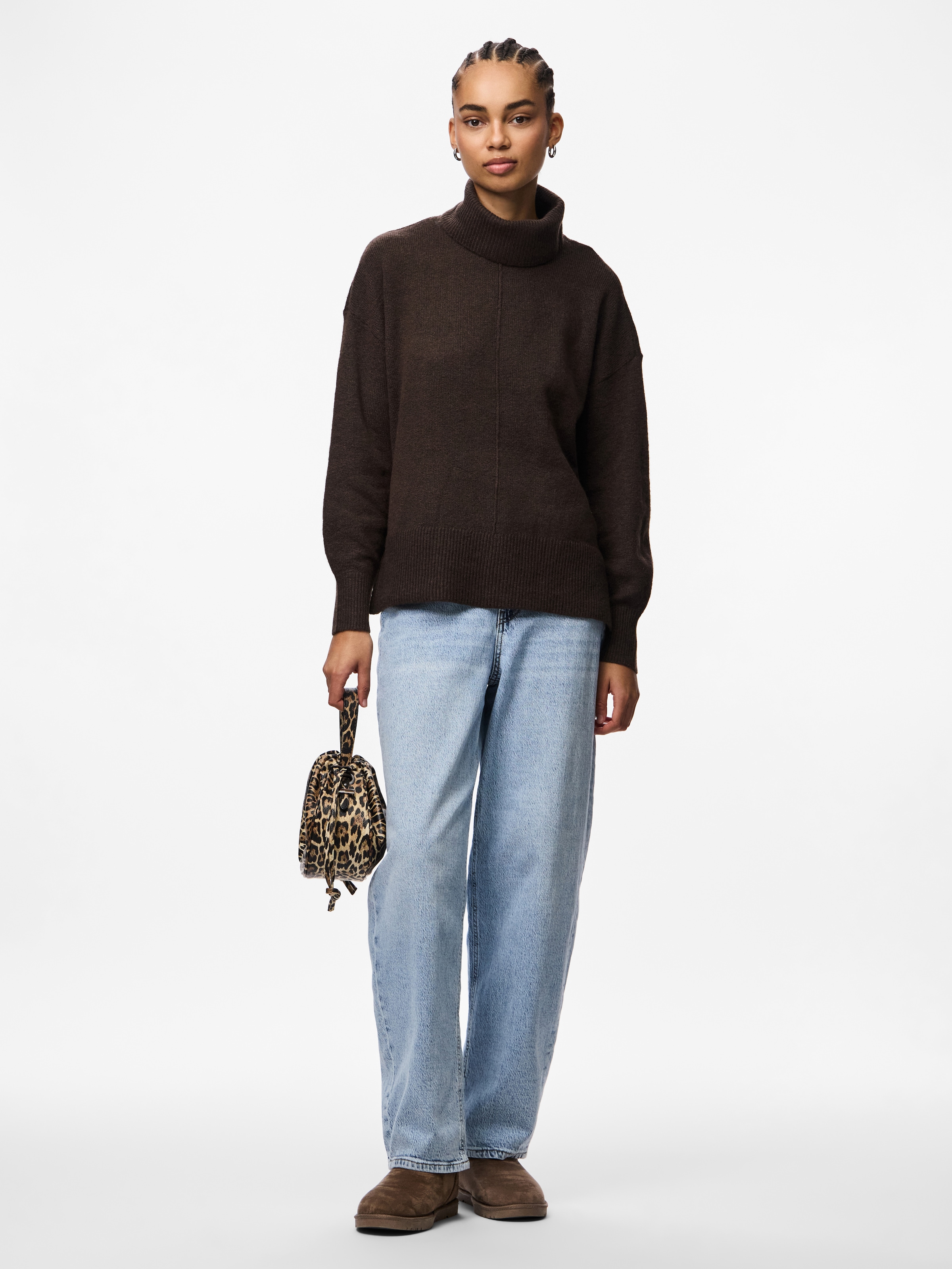 pieces Rollkragenpullover »PCMALOU LS ROLLNECK KNIT NOOS BC«