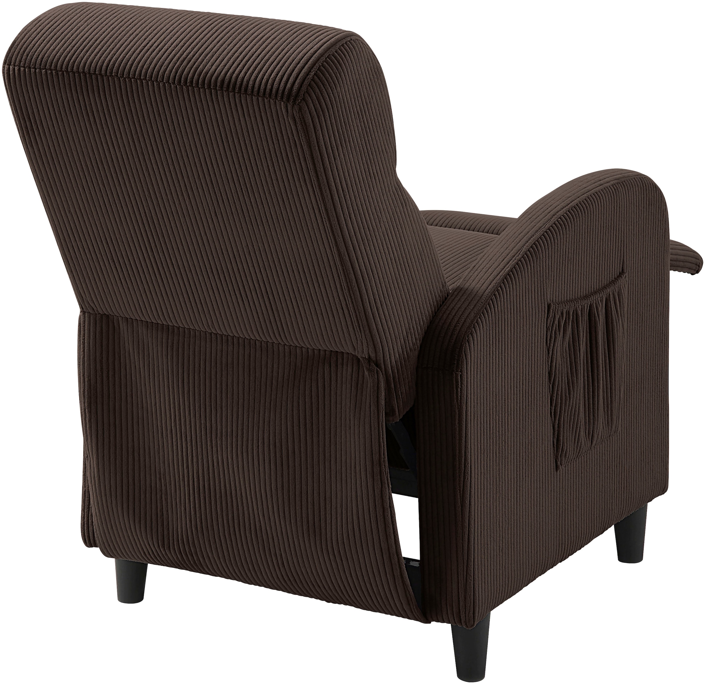ATLANTIC home collection Relaxsessel »Tom«, mit Relaxfunktion, inklusive seitlicher Tasche
