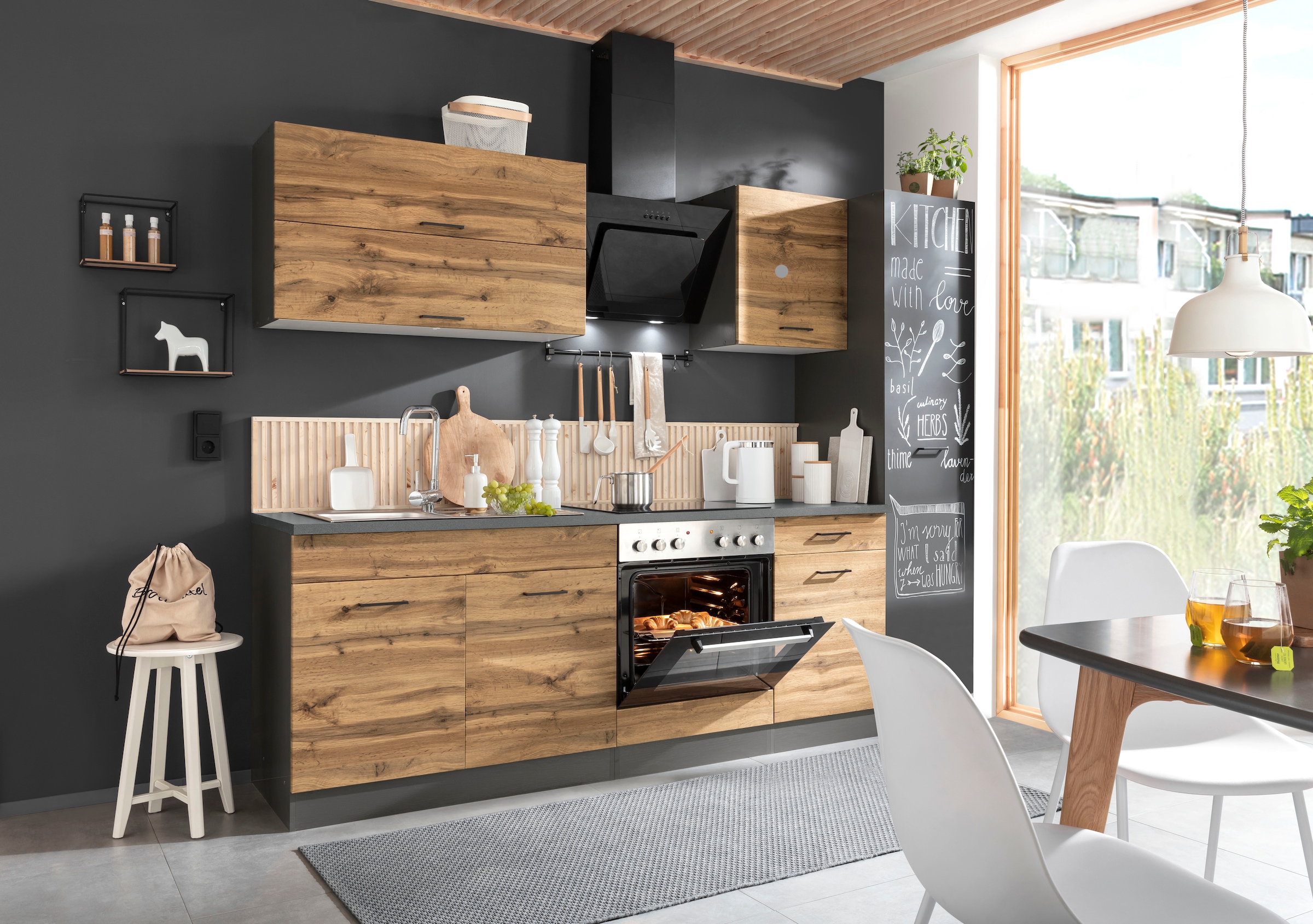 KOCHSTATION Küchenzeile »KS-Trier«, mit E-Geräten, Breite 260 cm
