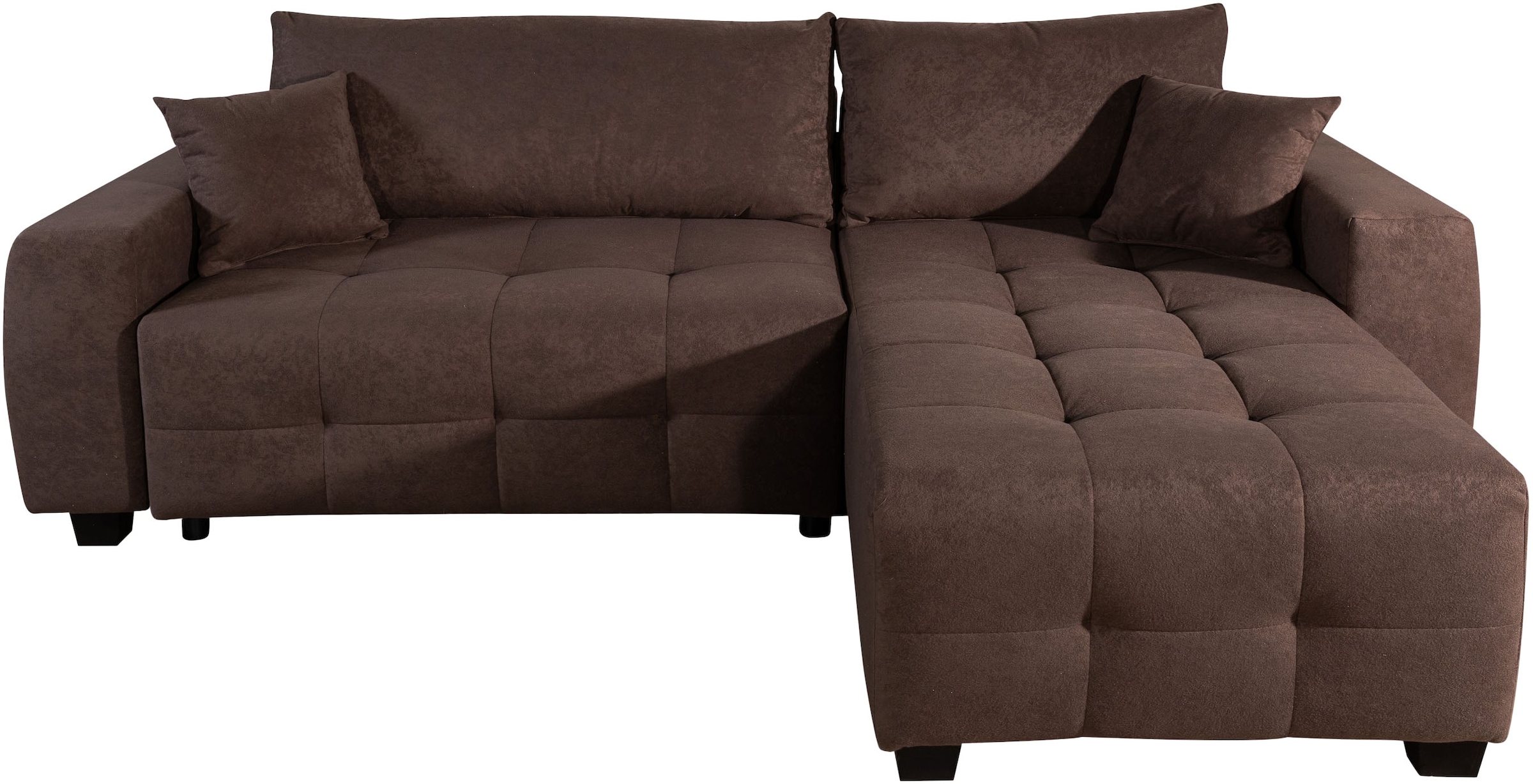 OTTO home Ecksofa »Bella Couch L-Form, B: 234 cm - OTTO. Verlässliche Qualität.« optional Schlaffunktion & Bettkasten, mit Zierkissen