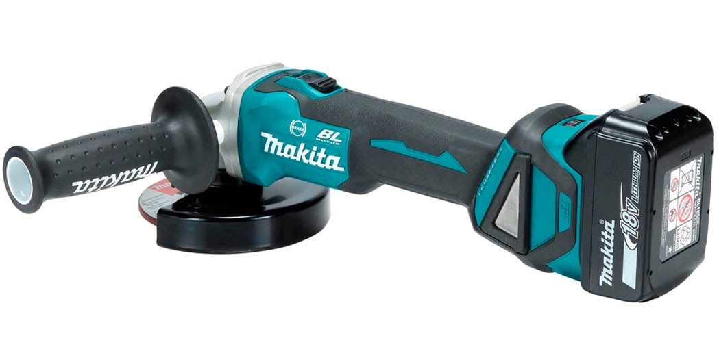 Makita Akku-Winkelschleifer »DGA513RTJ«, (Set), inkl. Akku, Ladegerät, Aufbewahrungskoffer und weiterem Zubehör