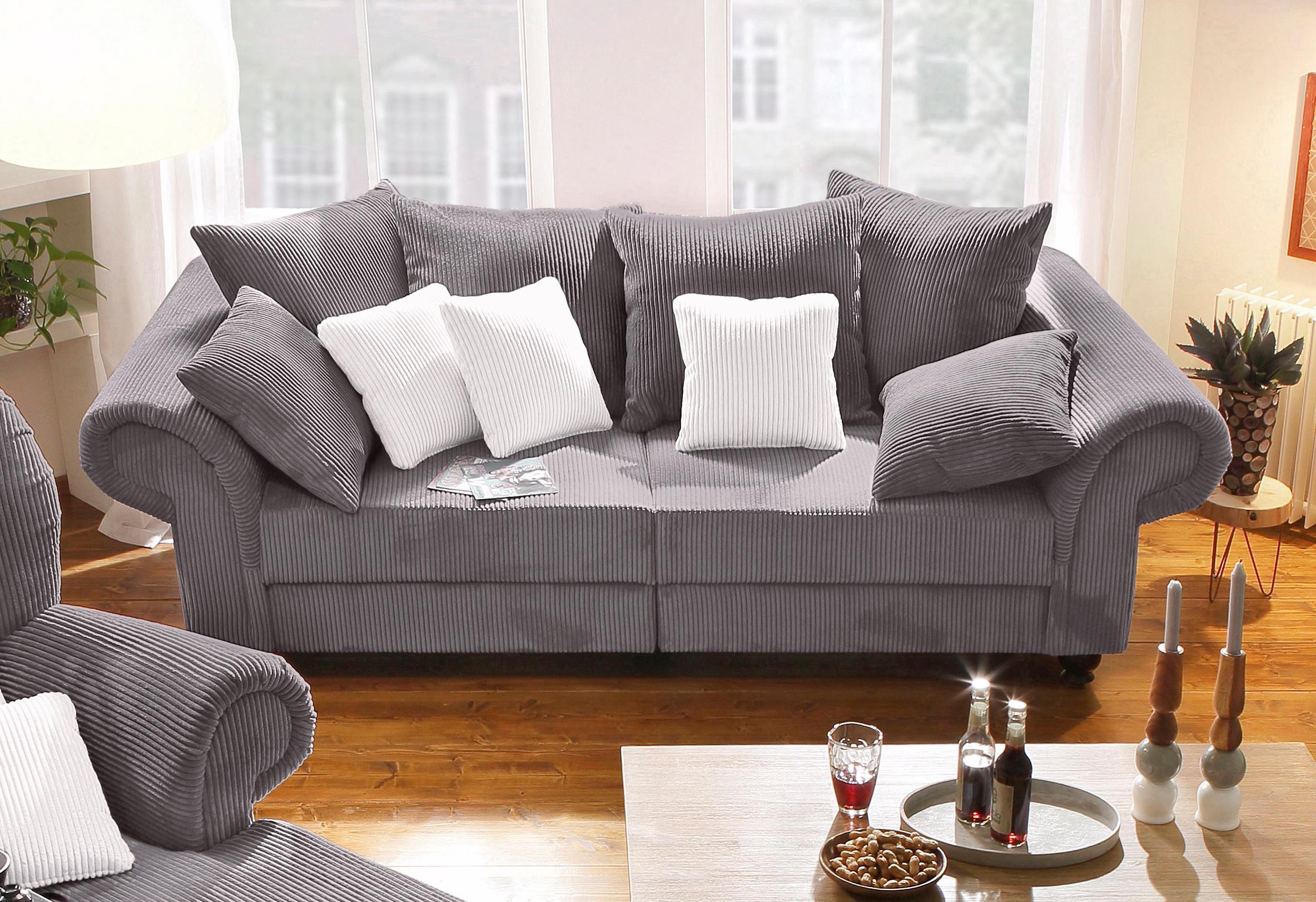 Home affaire Big-Sofa "King Henry", in legerer Polsterung und vielen losen günstig online kaufen