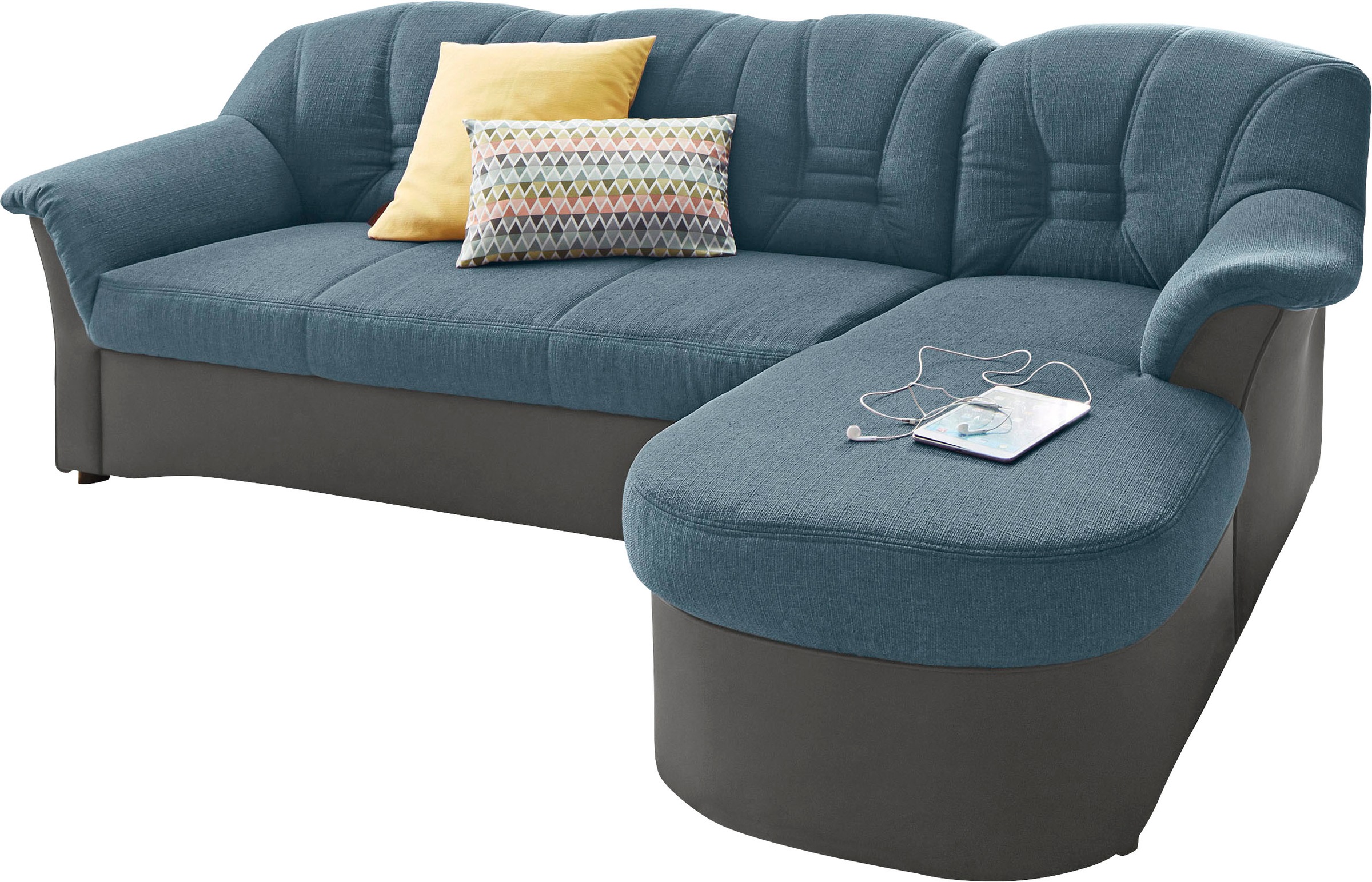 DOMO collection Ecksofa "Elva L-Form", wahlweise mit Bettfunktion und Feder günstig online kaufen