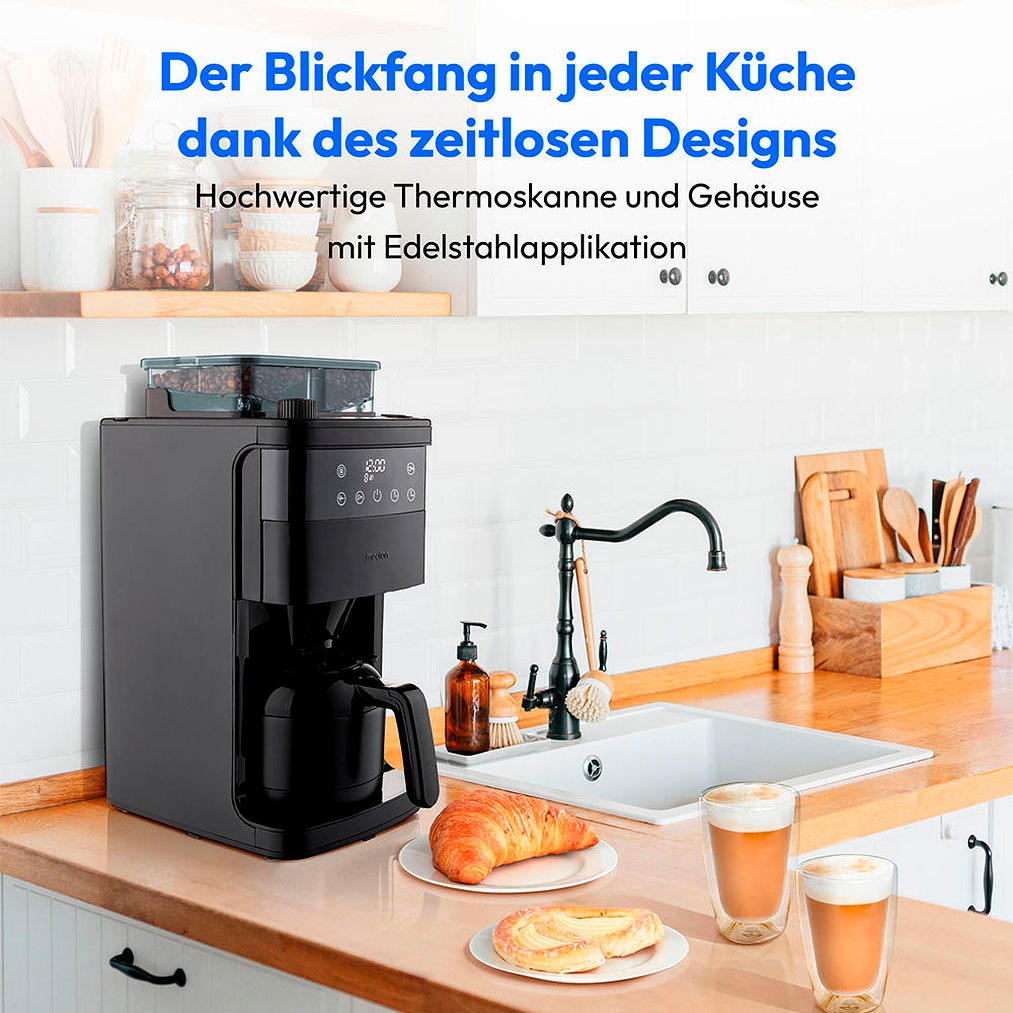 Medion® Kaffeemaschine mit Mahlwerk »MD 19911«, Permanentfilter, 8 Mahlstuf günstig online kaufen