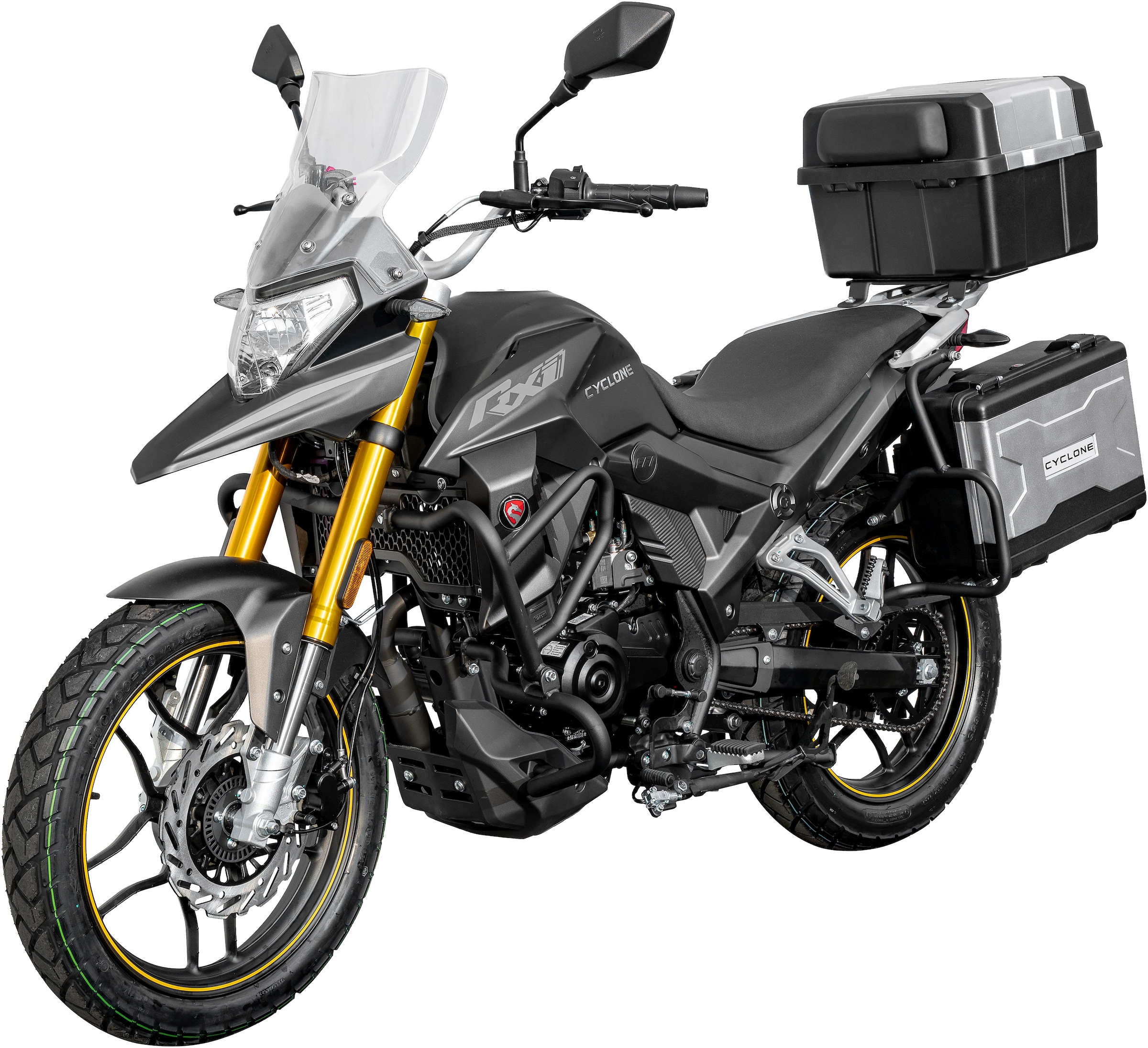Cyclone Motorrad »RX1 Pro, 125, E5+, Adventure« 124 cm³ 99 km/h Euro 5+ 15 11 kW, 15 PS, ABS, 125er Adventure, digitales Cockpit