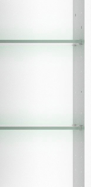 welltime Spiegelschrank »Trento, verschiedene Ausführungen und Farben«, Breite 60 cm, mit 3D-Effekt, Spiegeltüren, Inklusive LED-Beleuchtung