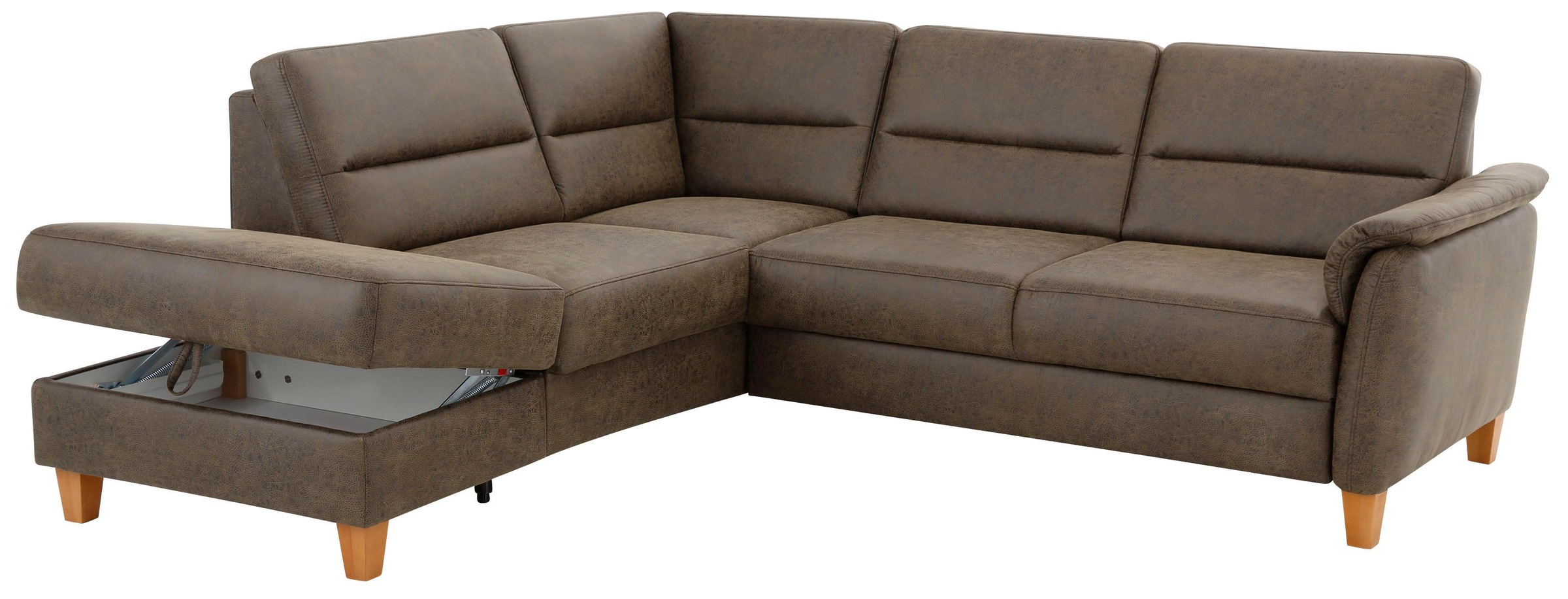 Home affaire Ecksofa »Palmera L-Form«, Federkern, wahlweise mit Bettfunktion und mit/ohne Stauraum