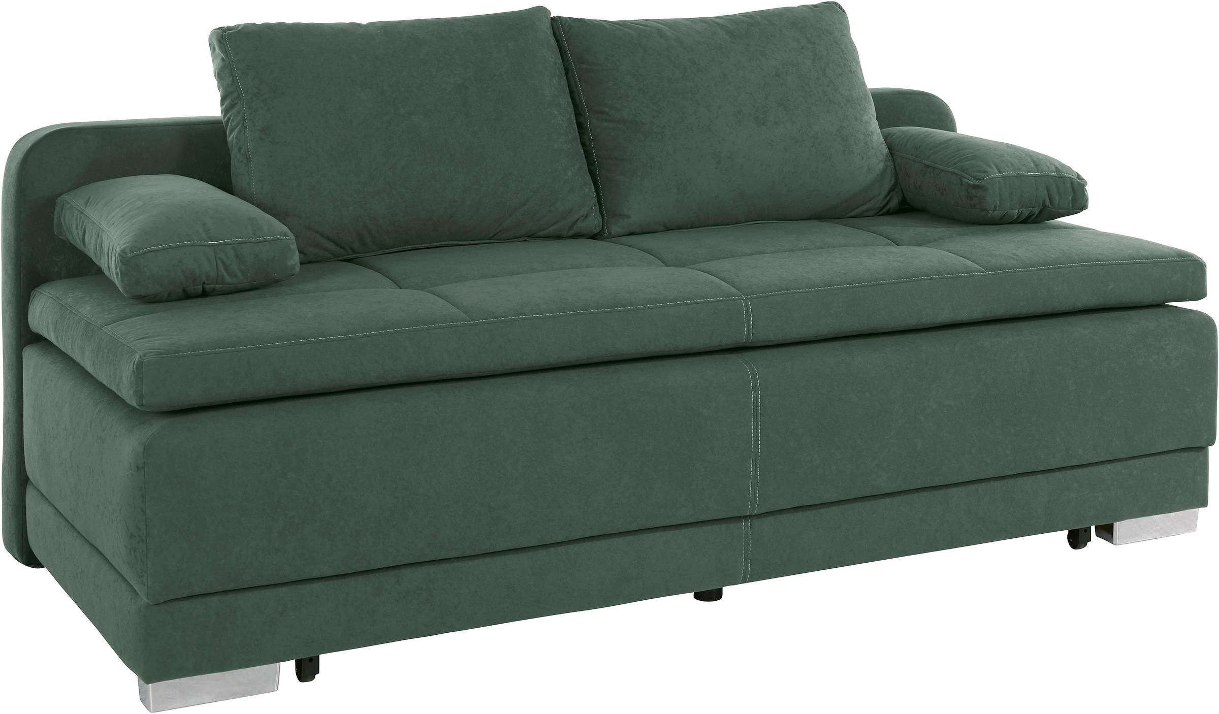 COLLECTION AB Schlafsofa »Berlin«, Bettfunktion und Bettkasten, lose Armlehn-und Rückenkissen