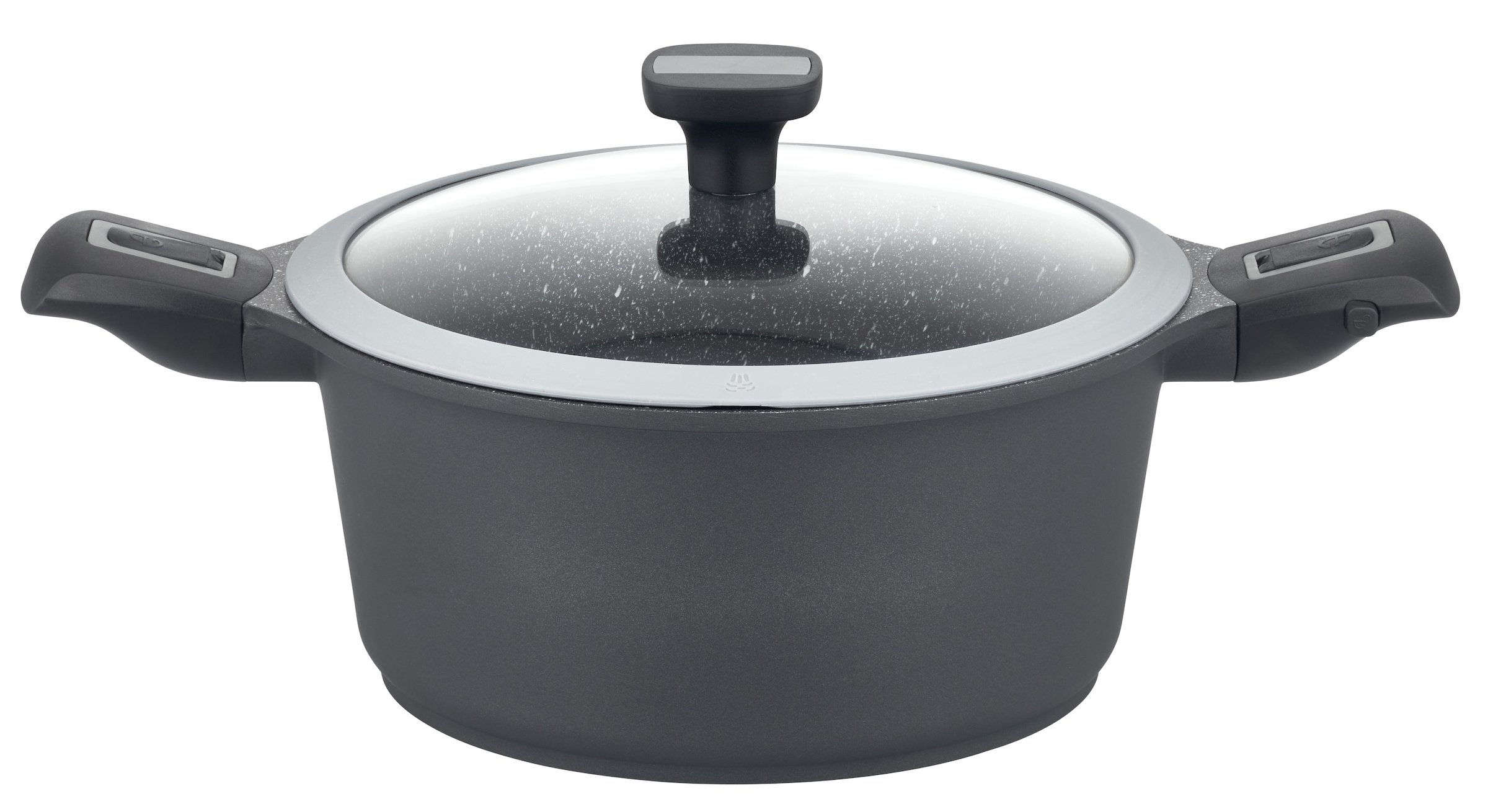 GSW Topf-Set »Easy Click« Set, 1x Kochtopf Ø 20 cm, 1x Kochtopf Ø 24 cm, 1x Stielkasserolle Ø 16 cm, 6 Stk. tlg. Aluminiumguss