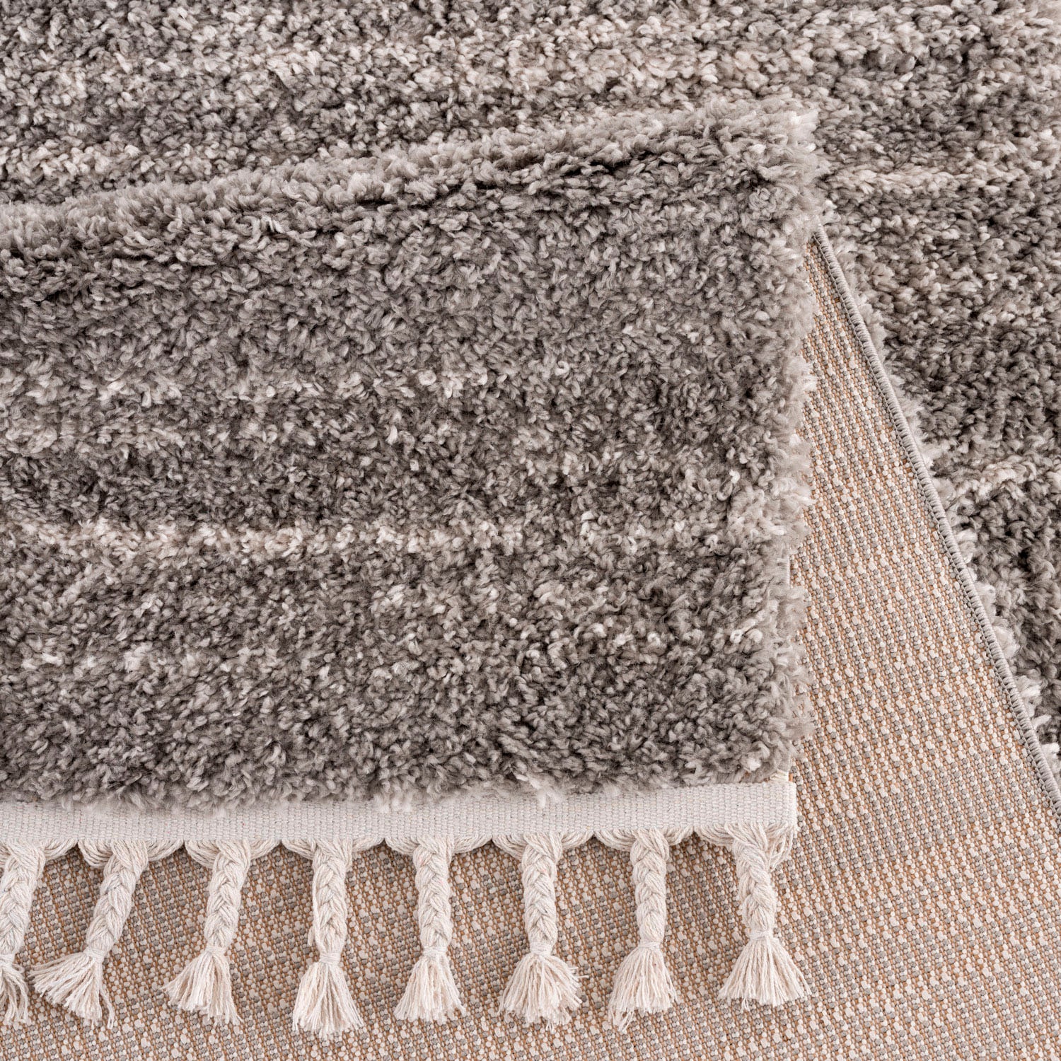 Carpet City Hochflor-Teppich »Pulpy 524«, rechteckig, 30 mm Höhe, besonders weich, mit Fransen, Meliert