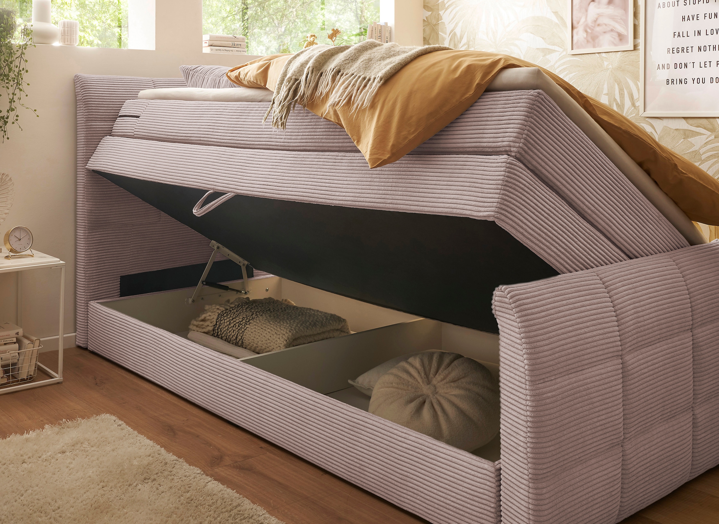 ED EXCITING DESIGN Boxspringbett »Bolivia«, harte Seite mit Kokosmatte, weiche Seite mit Filzabdeckung