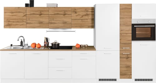 KOCHSTATION Küchenzeile "KS-Kehl" mit E-Geräten, Breite 390 cm, inkl. Kühl/ günstig online kaufen