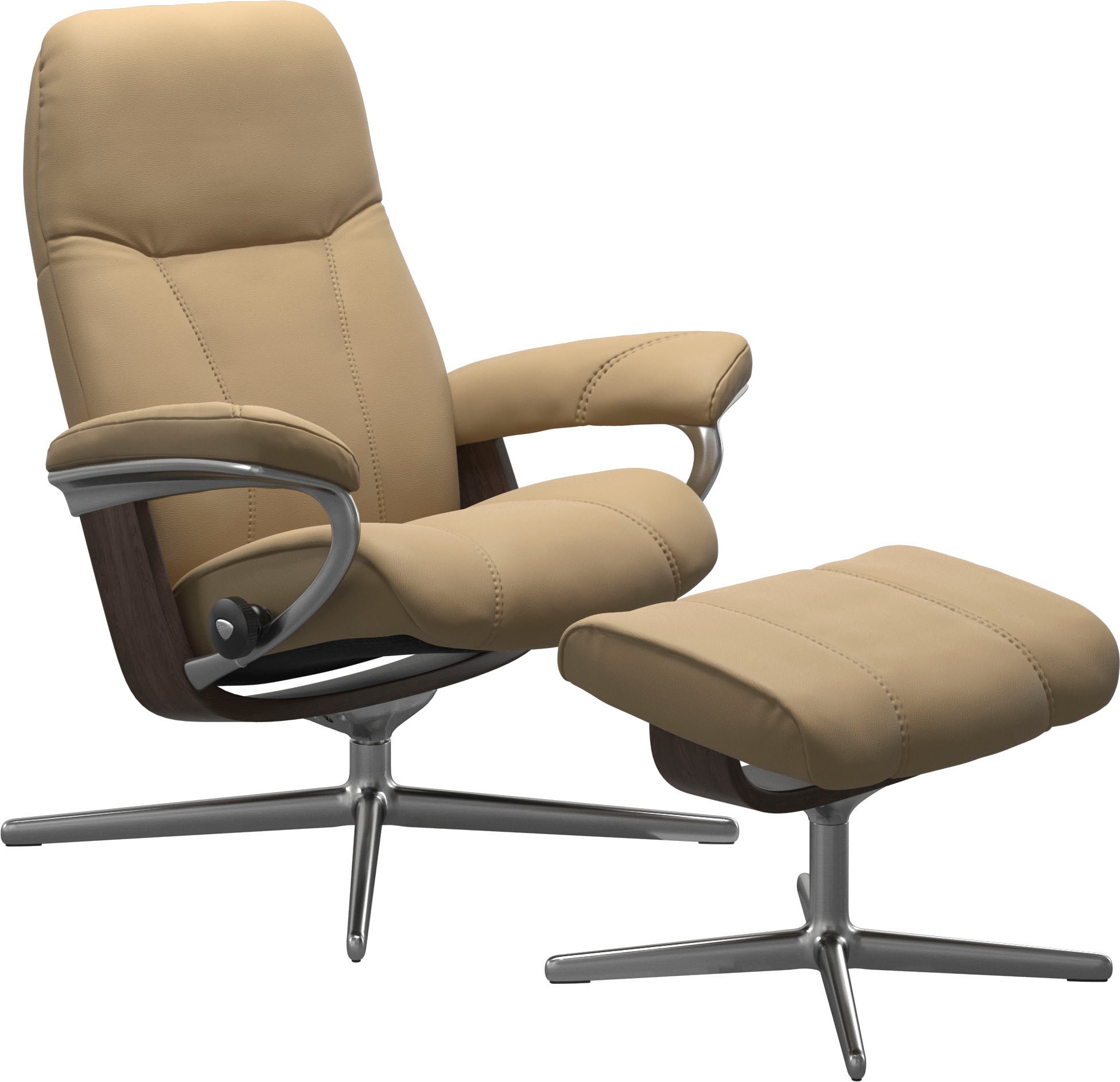 Stressless® Fußhocker »Consul«, mit Cross Base, Größe S, M & L, Holzakzent Wenge