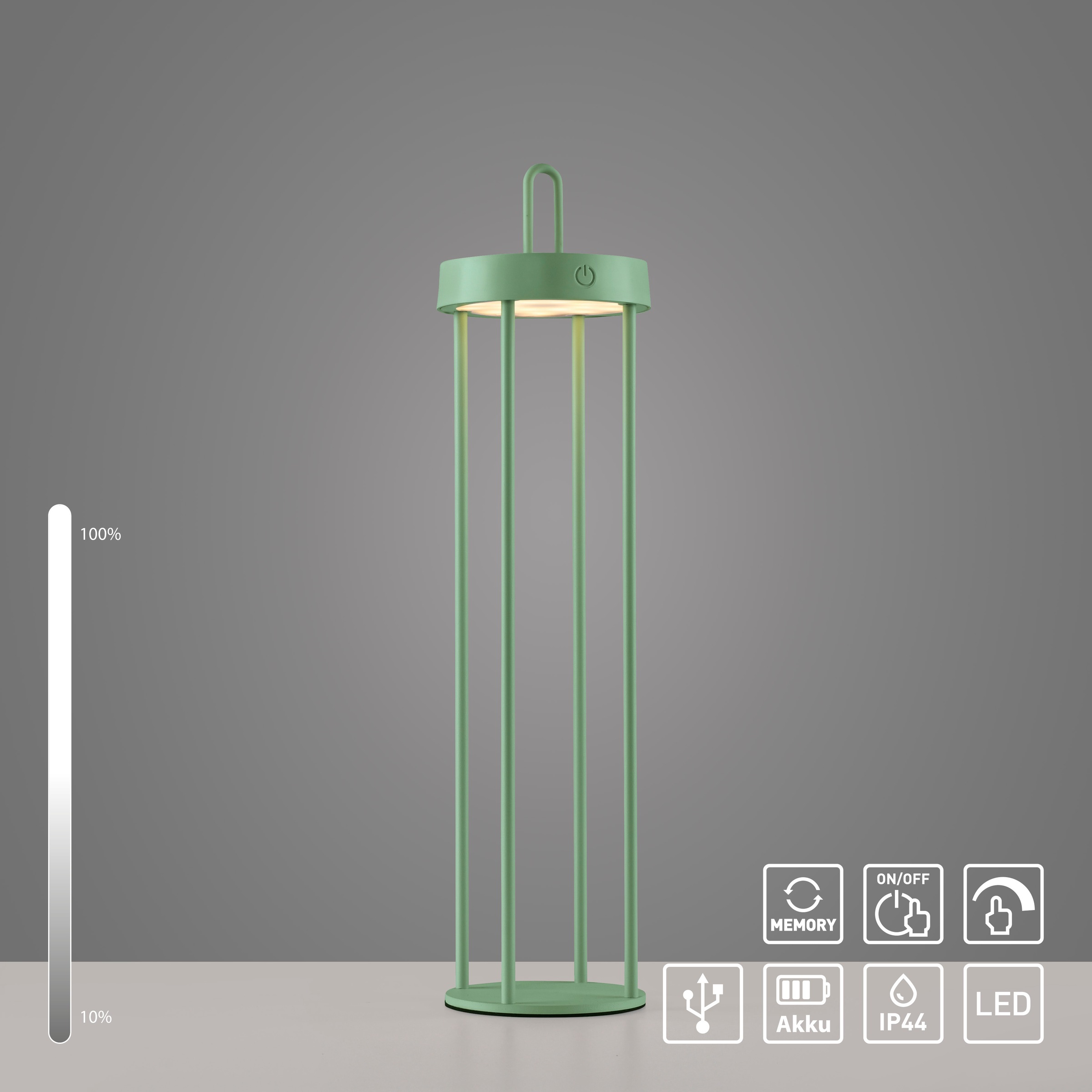 JUST LIGHT Stehlampe »ANSELM«, 1 flammig, Leuchtmittel LED-Modul | LED fest integriert, Akkuleuchte