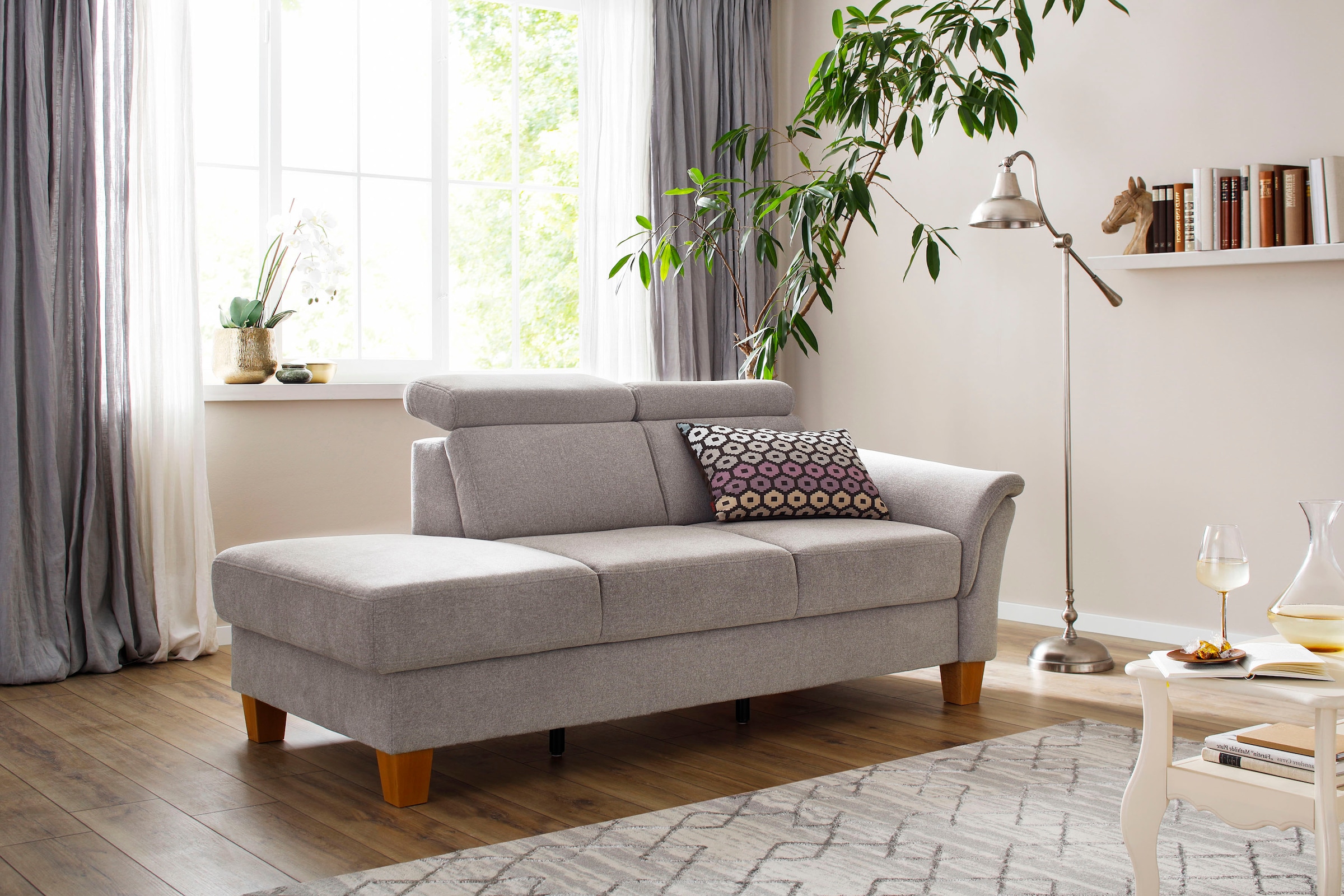 Home affaire Recamiere "Conville" incl. Kopfteilverstellung, Federkern, wah günstig online kaufen