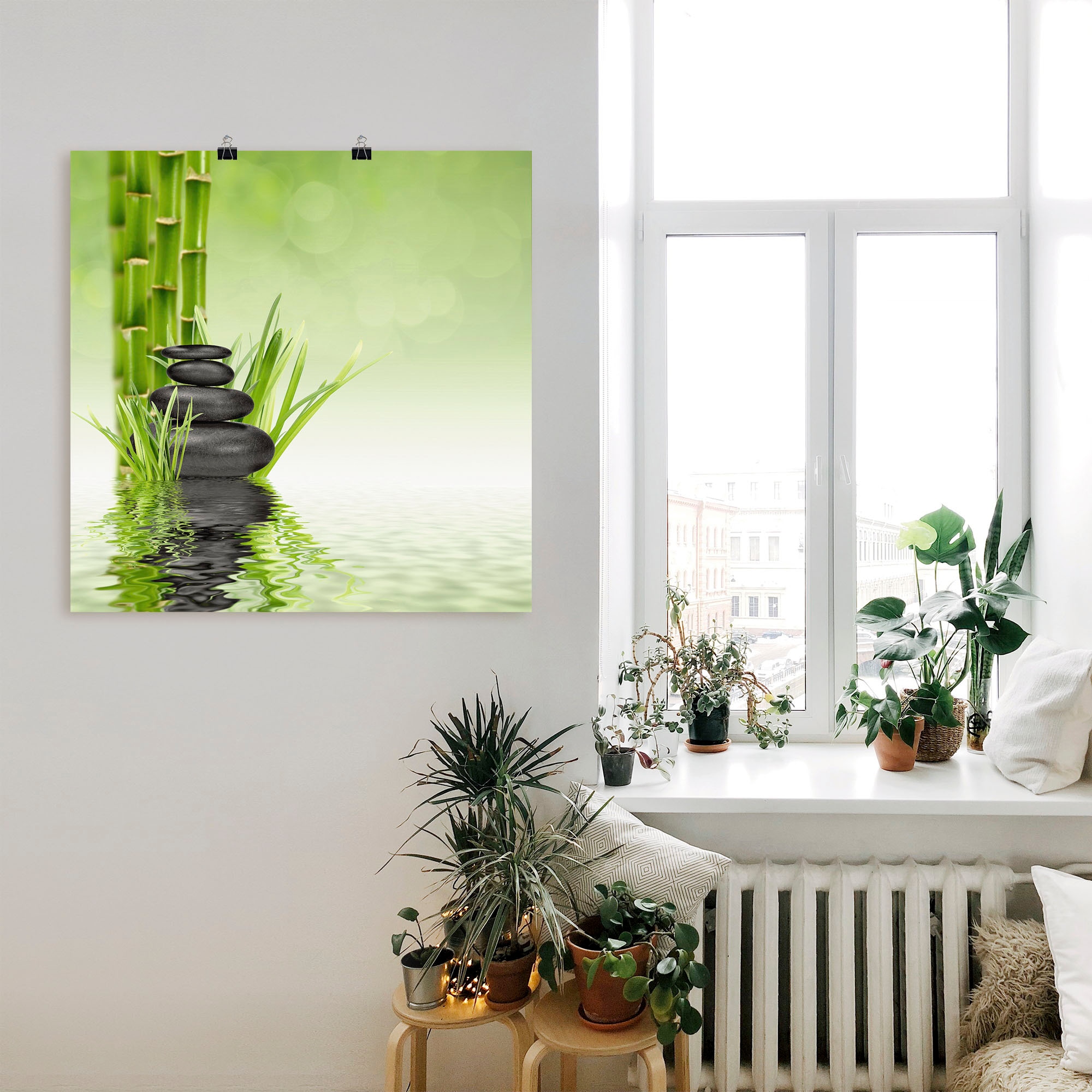 Artland Wandbild »Spa Steine«, Spa, (1 St.), als Alubild, Outdoorbild, Leinwandbild, Poster, Wandaufkleber