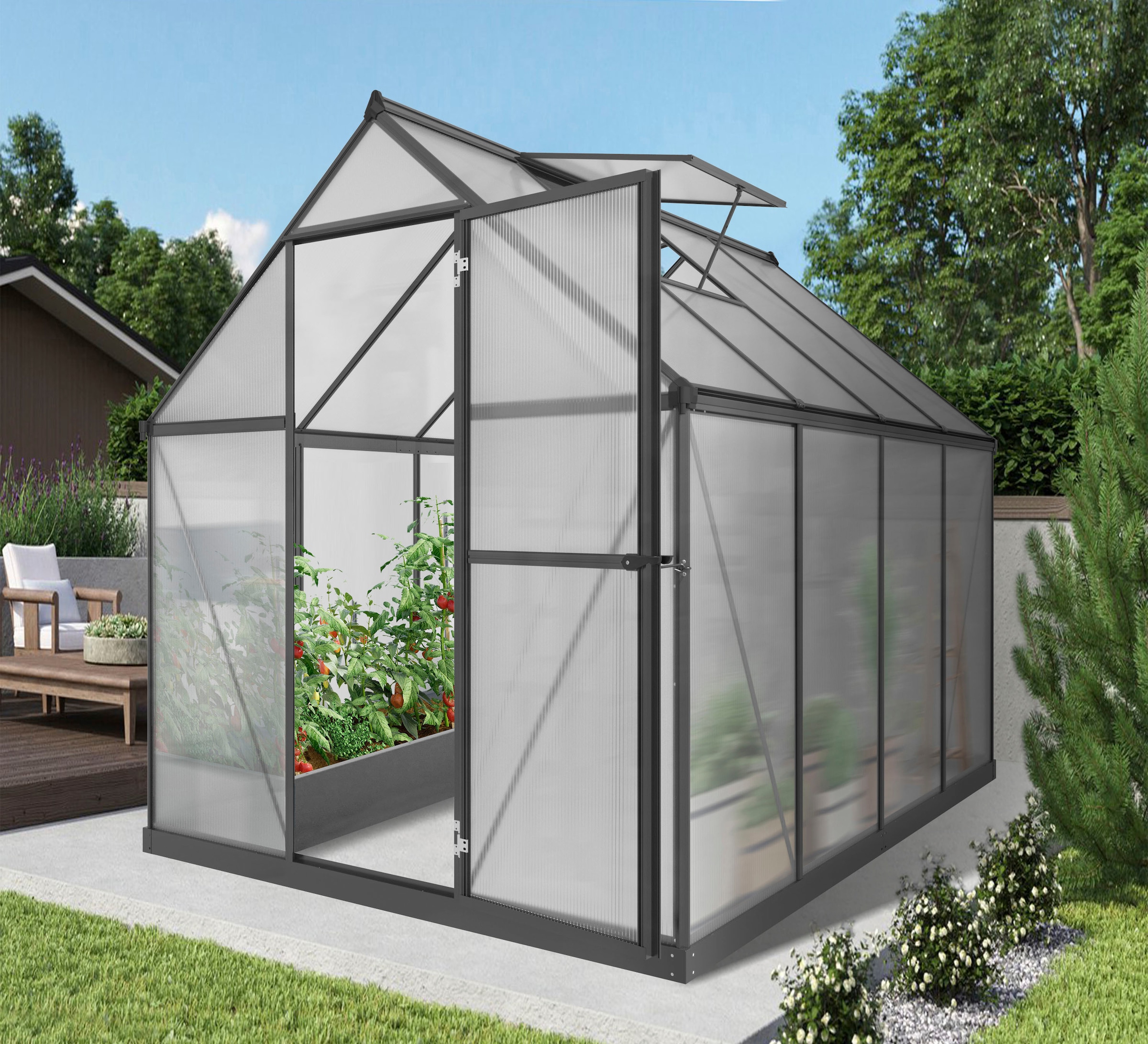 KONIFERA Gewächshaus mit Fundamentrahmen günstig online kaufen