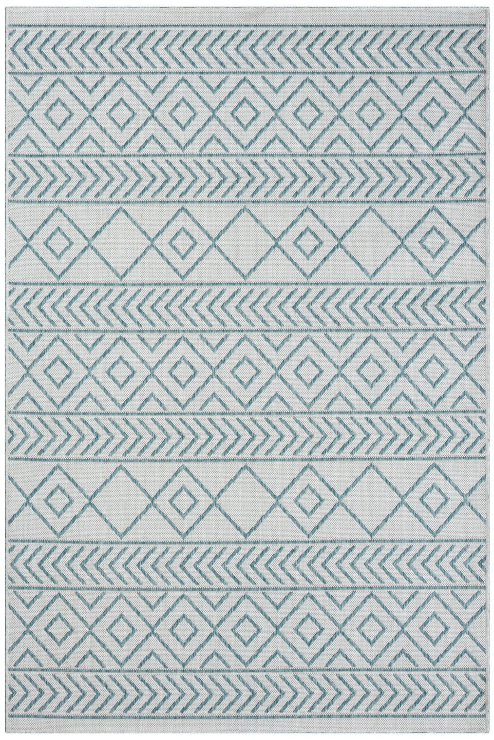 Myflair Möbel & Accessoires Teppich »Liva Lagerräumung«, rechteckig, 8 mm Höhe, Wendeteppich, Rauten Motiv, Outdoor geeignet, Balkon, Terrasse