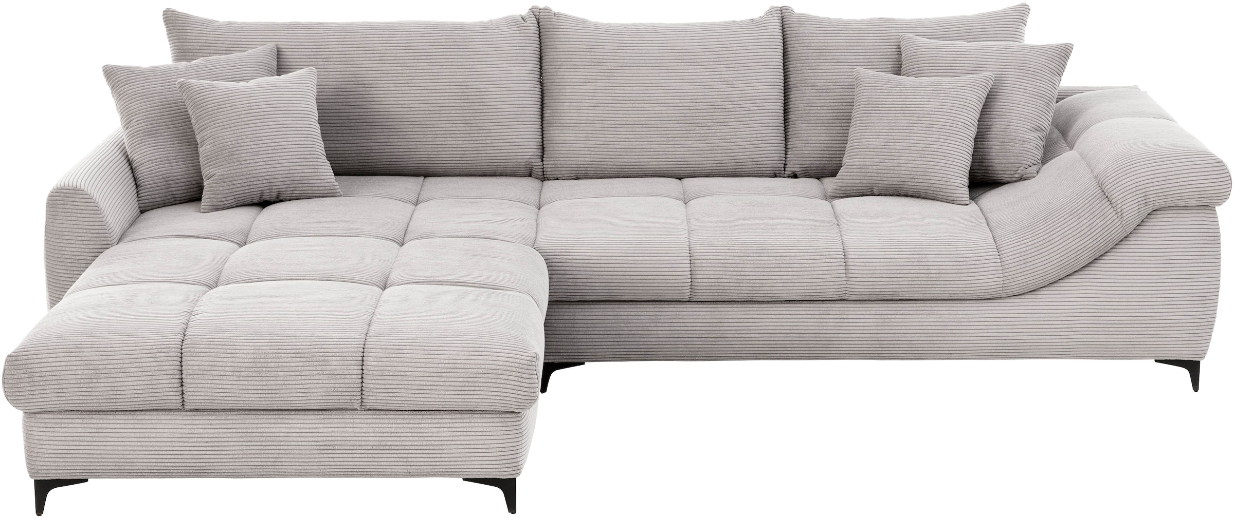 Mr. Couch Ecksofa »Ronaldo, L-Form, wahlweise mit Kaltschaum« mit Kaltschaum, bis 140 kg pro Sitzplatz belastbar