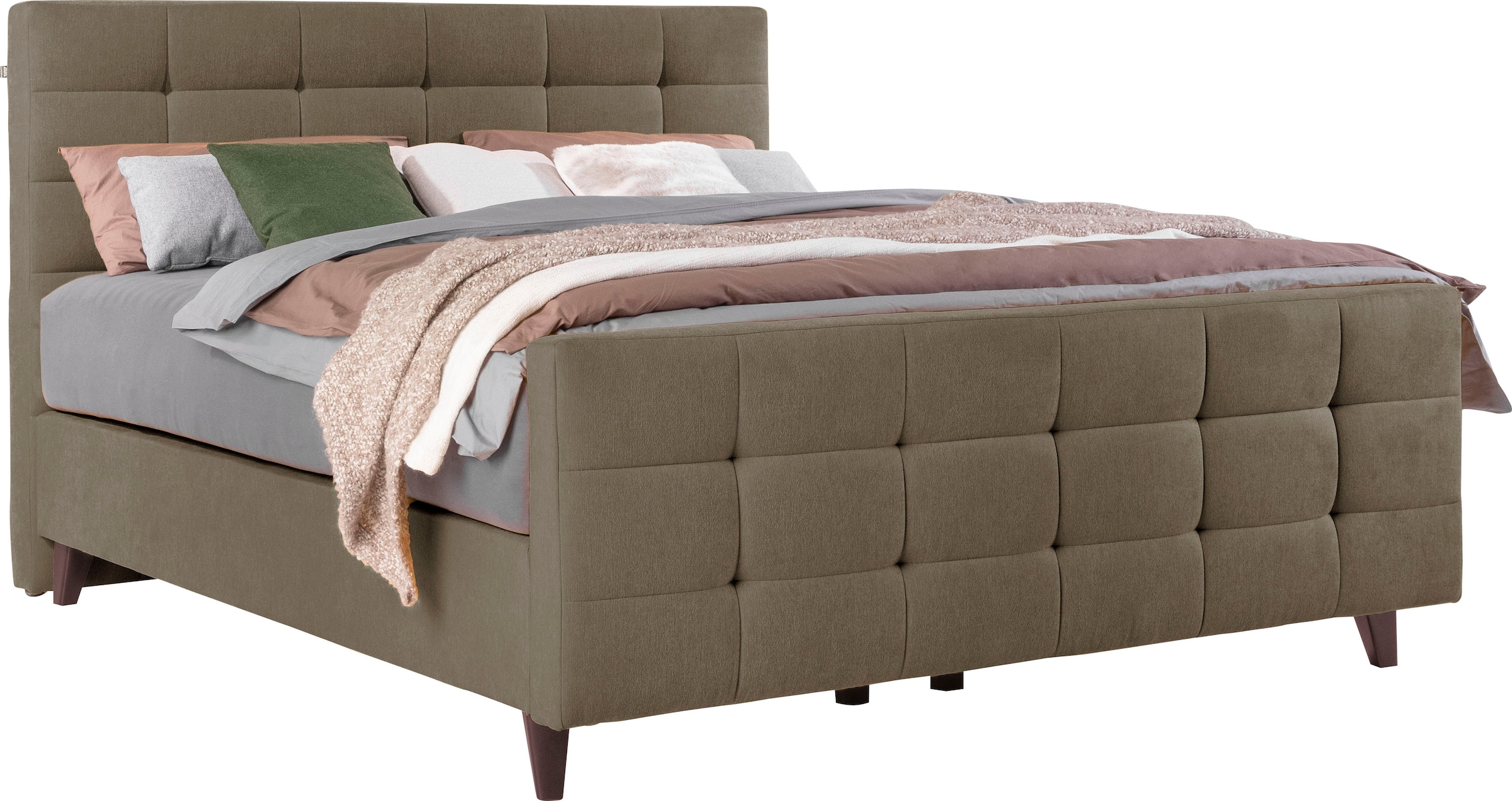 alina Boxspringbett »Dory« inklusive Matratze und Topper, mit Fußteil günstig online kaufen