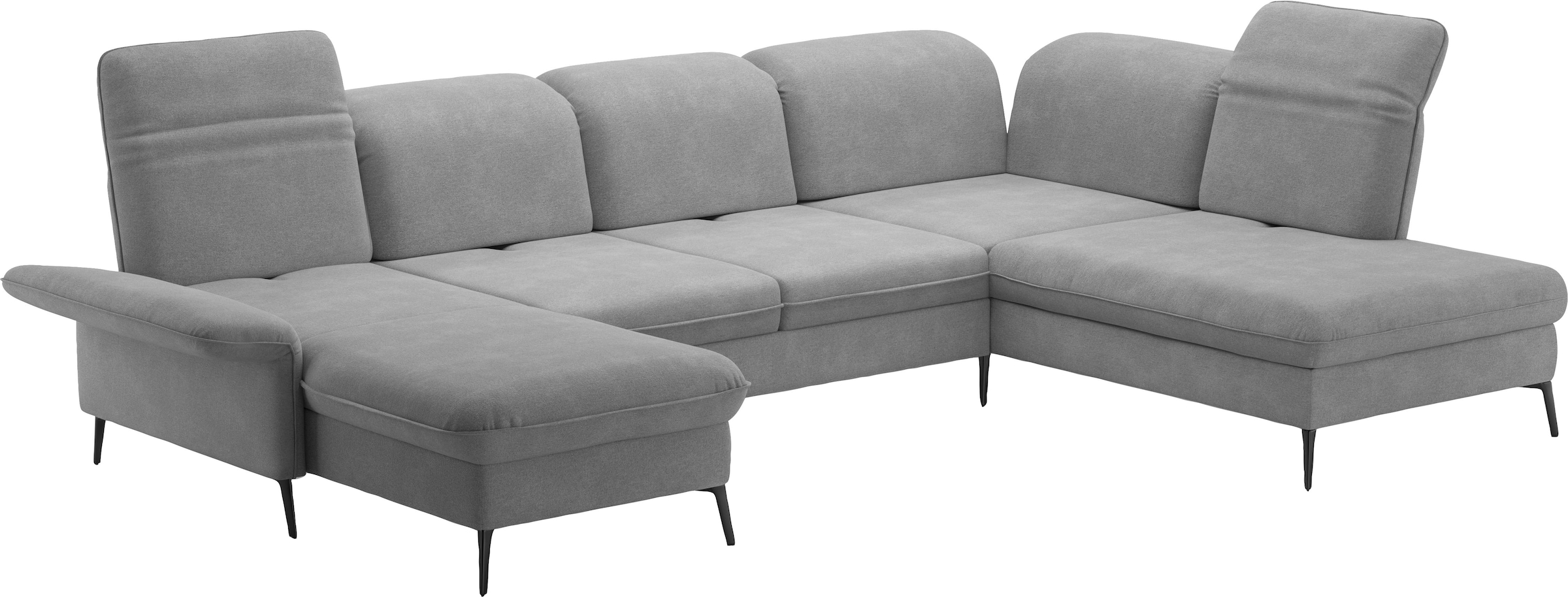 sit&more Wohnlandschaft »Emely, inkl. Sitztiefenverstellung«, wahlweise mit Bettfunktion,Bettkasten,Kopf- & Armteilverstellung