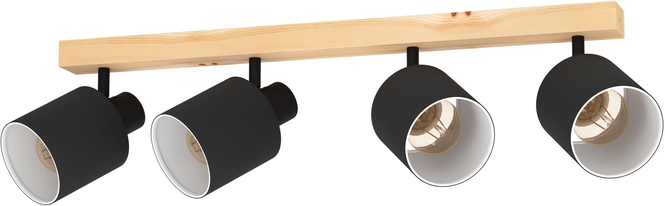 Stahl EGLO Deckenspot »BATALLAS«, Deckenspot Holz, - online exkl. 10W schwarz in und aus - bestellen E27 braun
